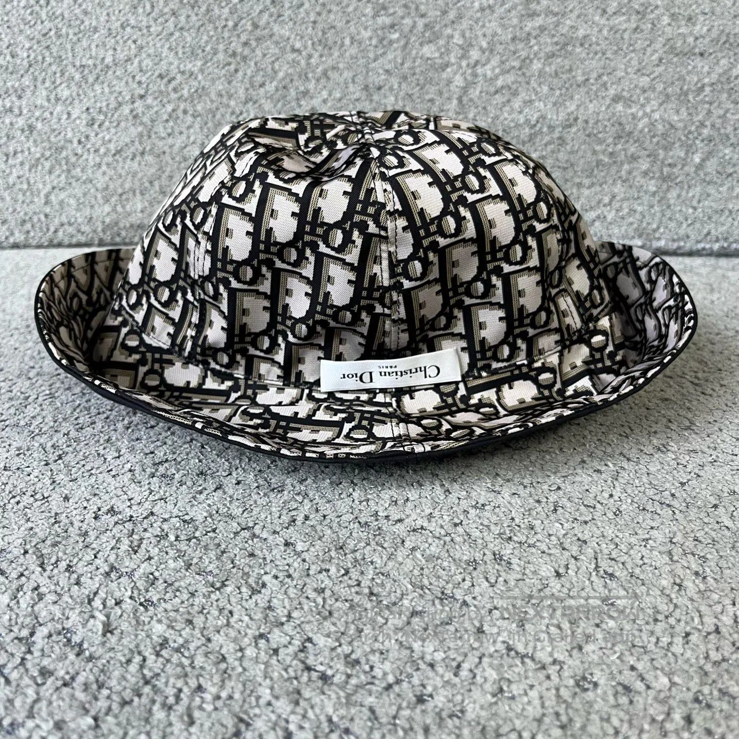 Dior Dior Classic old-school logo; narrow-brim cotton fisherman Size ONE SIZE - 3 Thumbnail