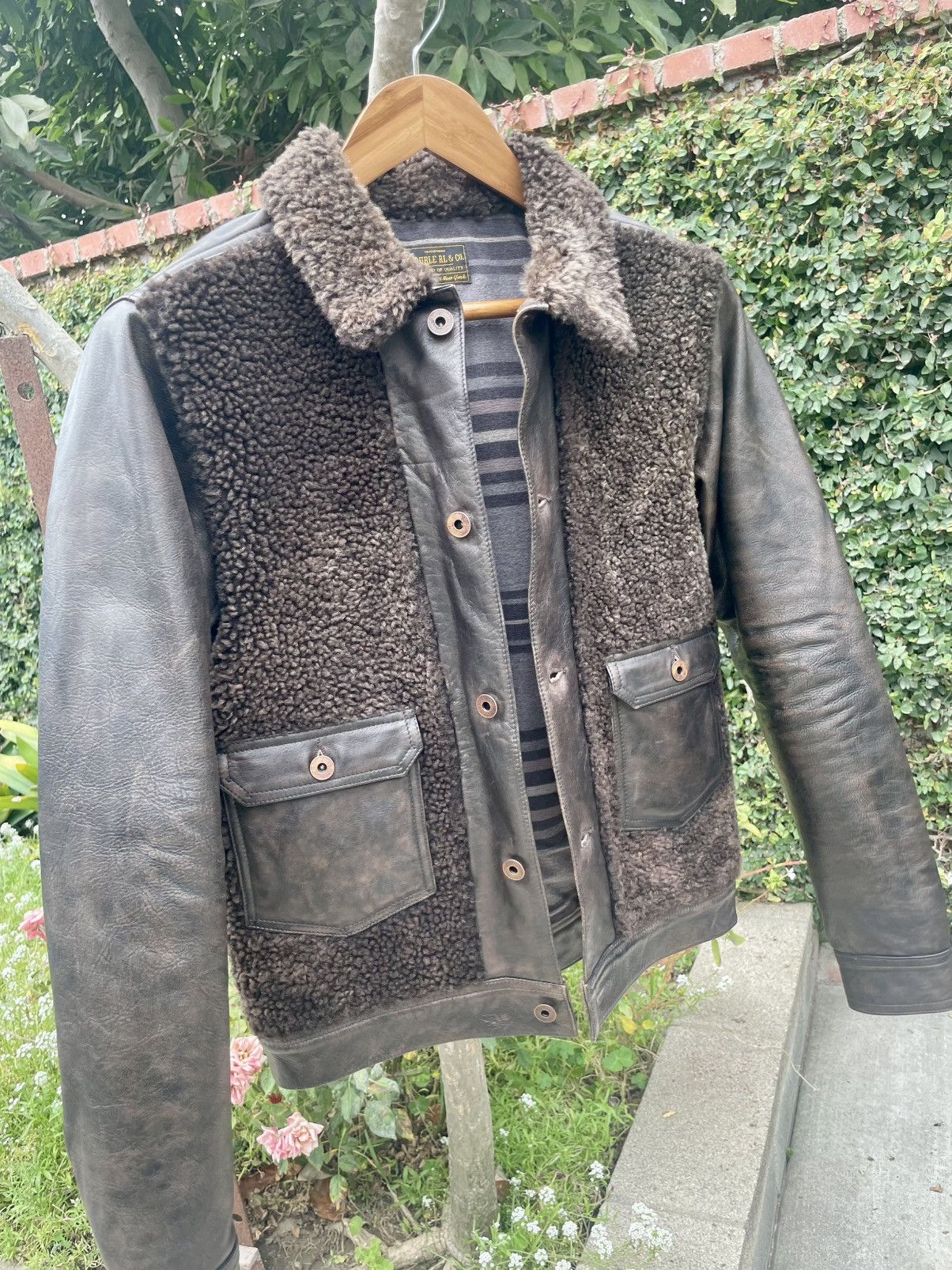 RRL Ralph Lauren RRL Ralph Lauren Shearling Leather Grizzly Jacket XS Brown Size US XS / EU 42 / 0 - 14 Thumbnail