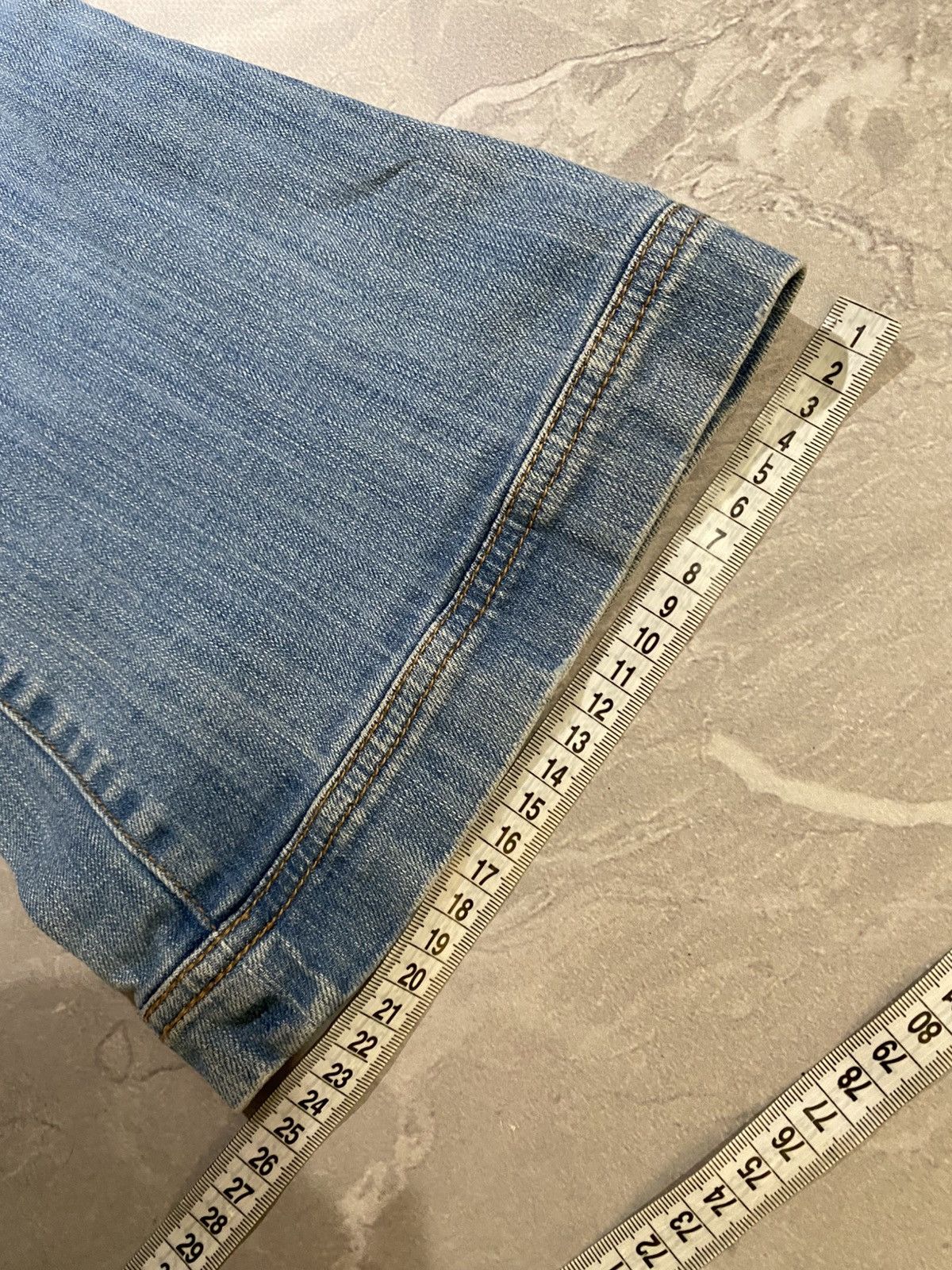 Japanese Brand 00s Archive Flared Jeans Uneven Wash Grunge Tokyo Size US 31 - 12 Thumbnail