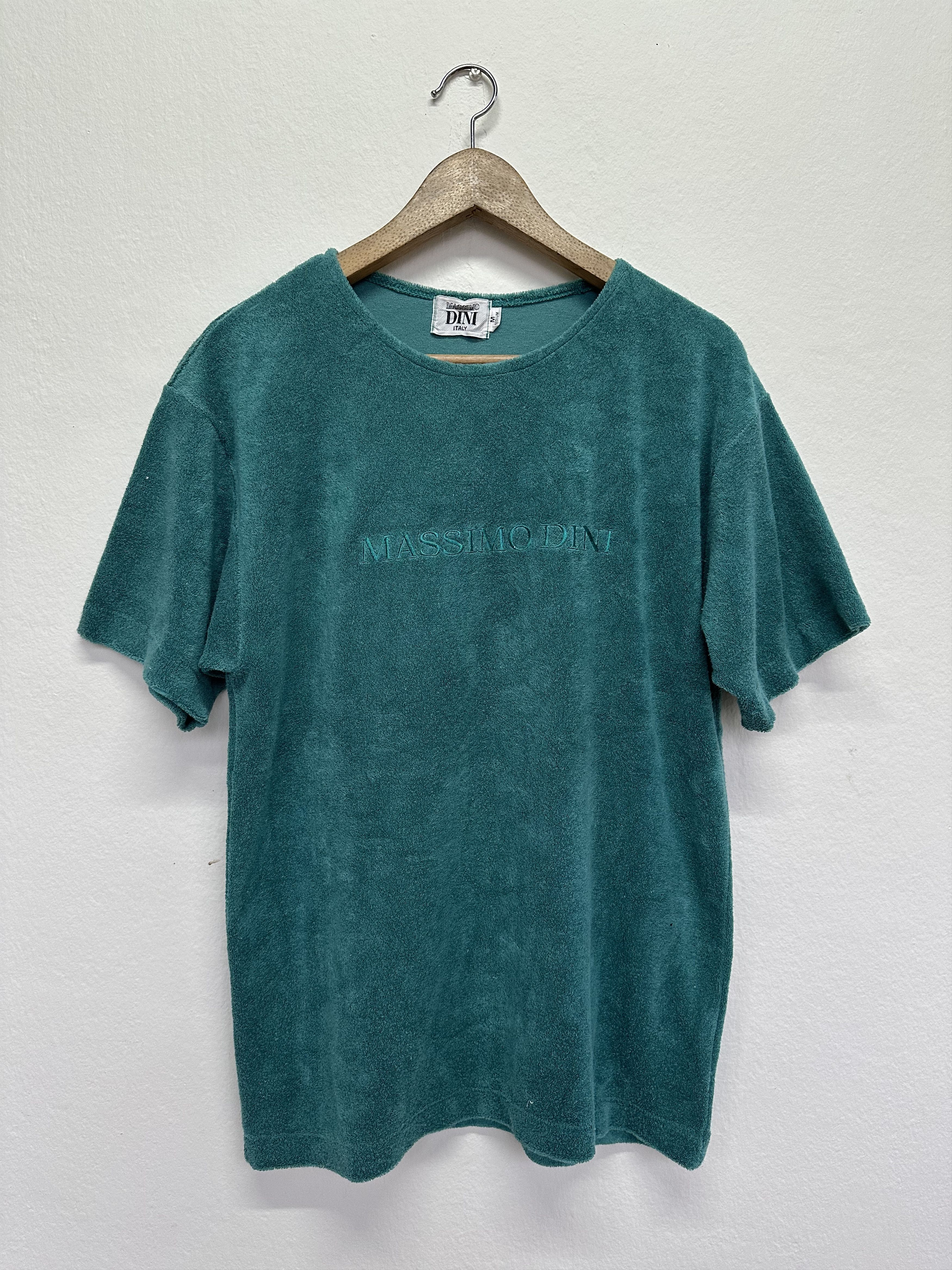 Mossimo Vintage 90s Massimo Dini SpellOut Velvet Tee Size US M / EU 48-50 / 2 - 1 Thumbnail