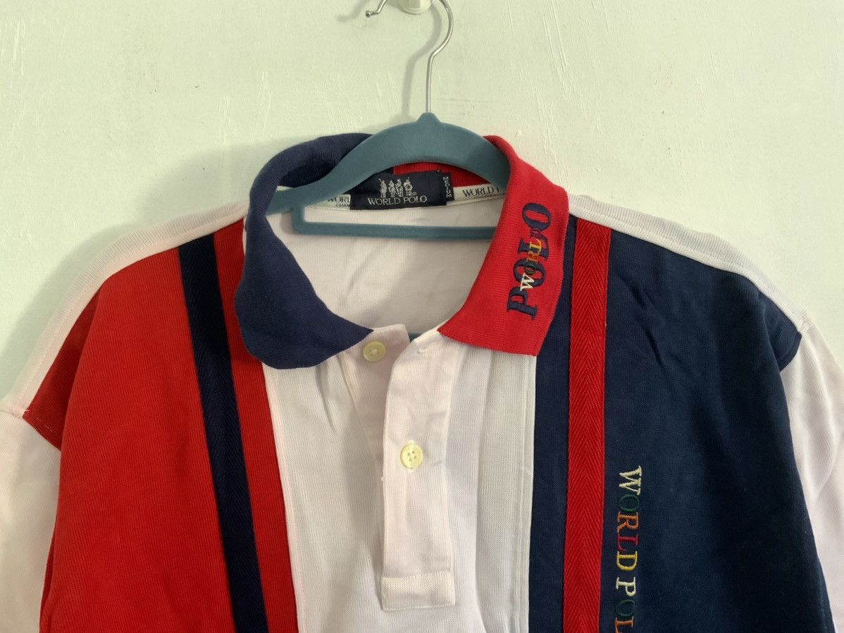 Vintage World Polo Collar Fade Sweatshirt Size US M / EU 48-50 / 2 - 3 Thumbnail