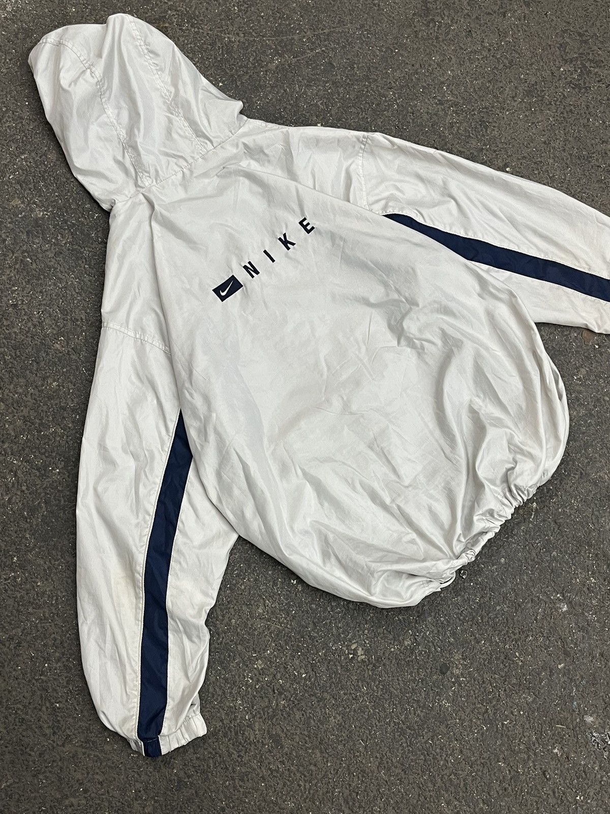 Nike × Vintage Nike center swoosh 90s lightweight jacket drill rare hype Size US XL / EU 56 / 4 - 2 Thumbnail