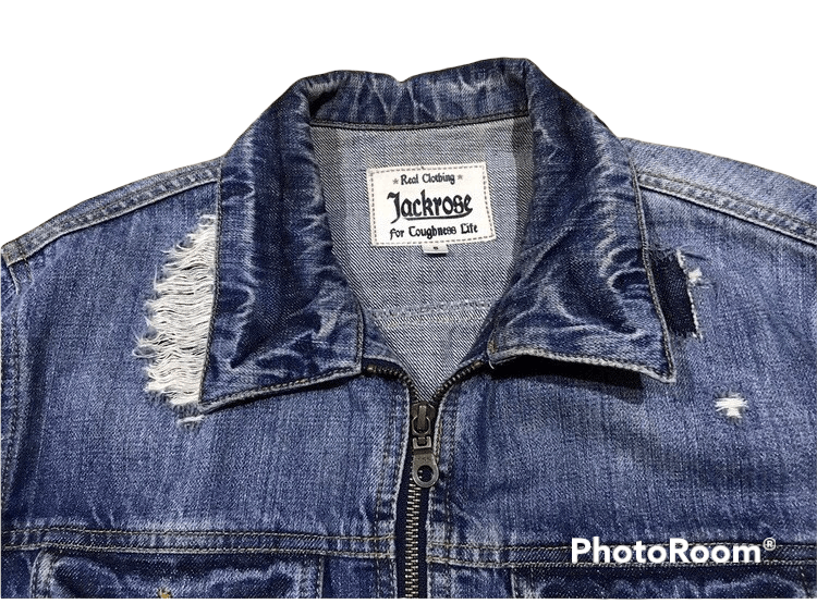 JACKROSE Jackrose Distressed Patchwork Denim Zipper Jacket Size US M / EU 48-50 / 2 - 3 Thumbnail