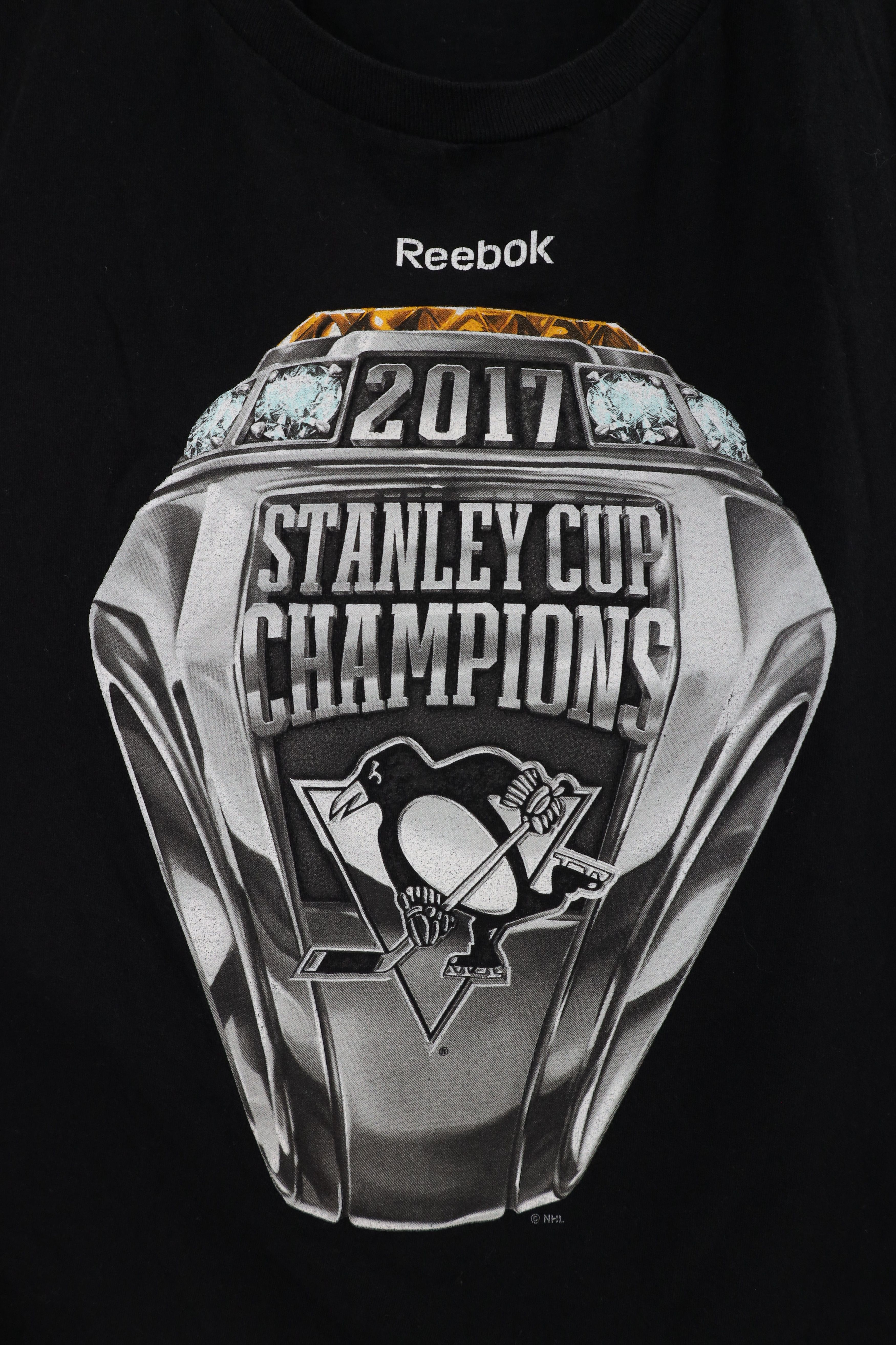 Reebok × Vintage Vintage Y2K Reebok Penguins Stanley Cup Champs Ring T-Shirt Size US L / EU 52-54 / 3 - 5 Thumbnail
