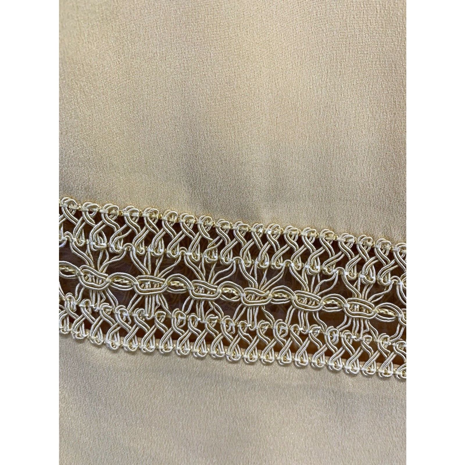 Vintage VINTAGE Women's Silk Dress Size 10 Yellow Embroidered Midi Sheath Formal Party/Cocktail Size L / US 10 / IT 46 - 6 Thumbnail