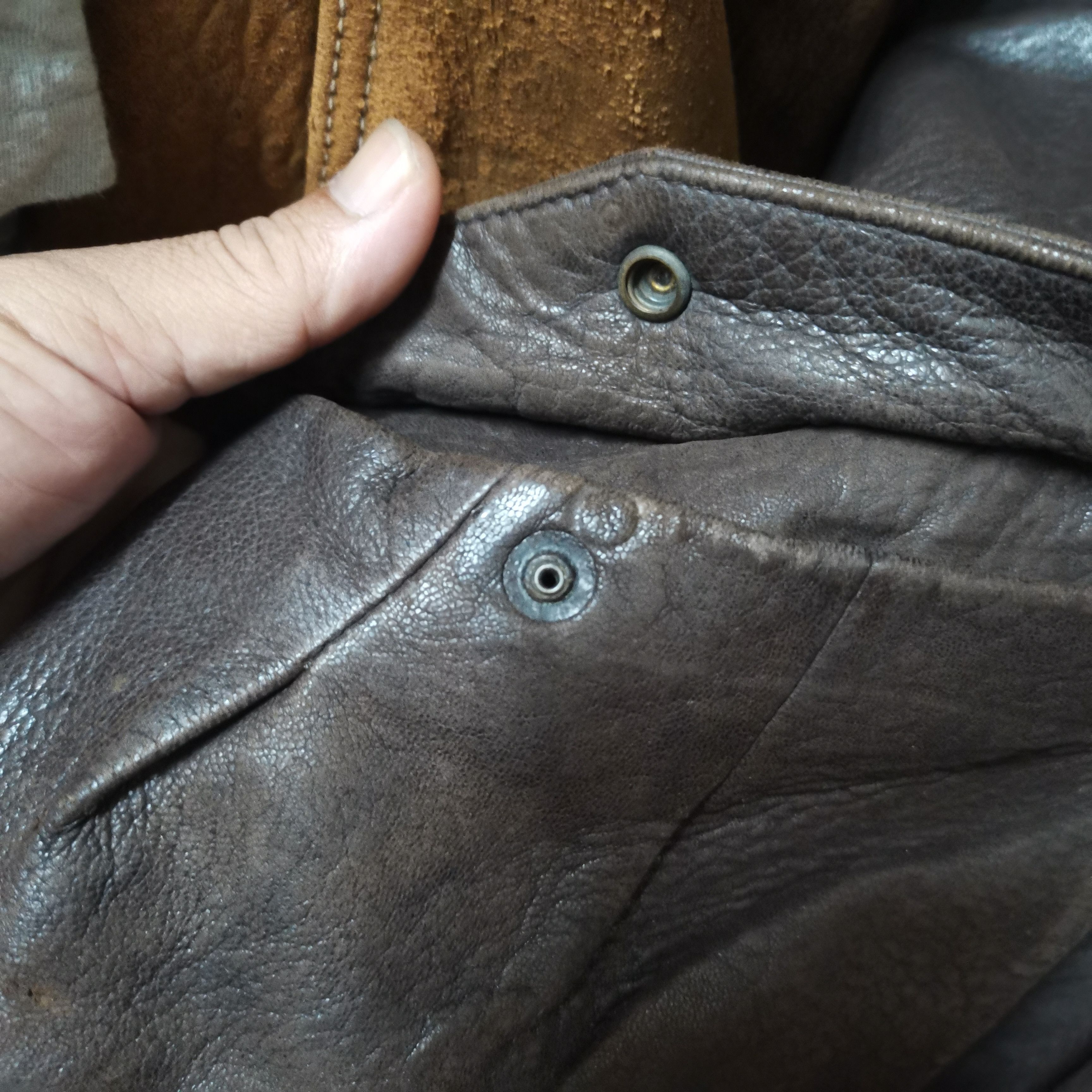 Genuine Leather × Vintage Steal🔥Vintage 90's ECHO Genuine Leather Korean Style Jacket Size US XL / EU 56 / 4 - 14 Thumbnail