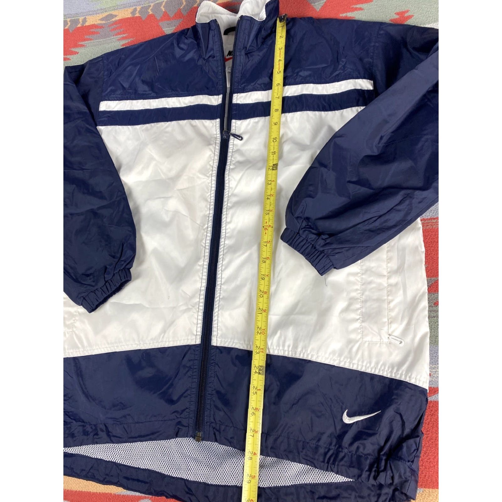 Nike VINTAGE Nike Air Windbreaker Jacket 90s Sz M White & Blue Mens/Womens Size US M / EU 48-50 / 2 - 5 Thumbnail