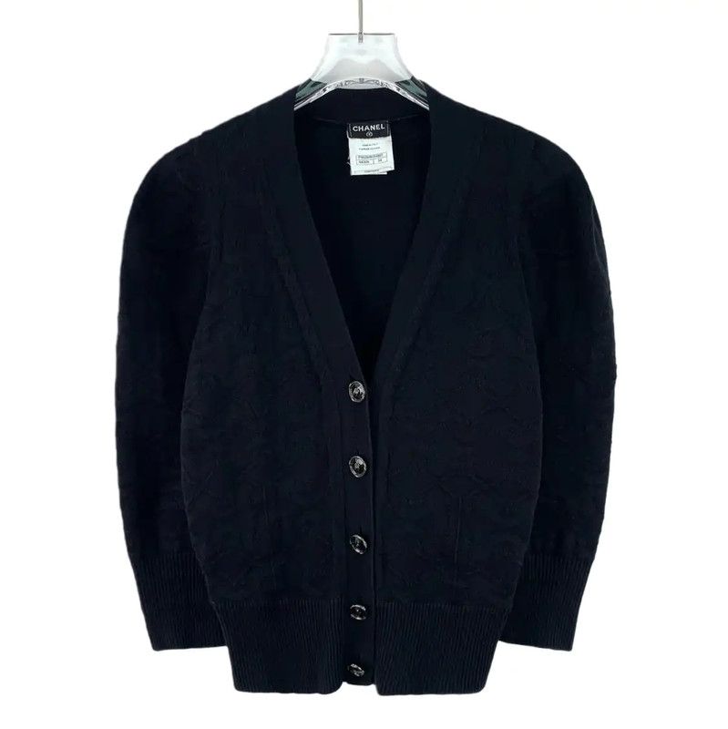 Chanel Black Cotton Women's Cardigan 0089