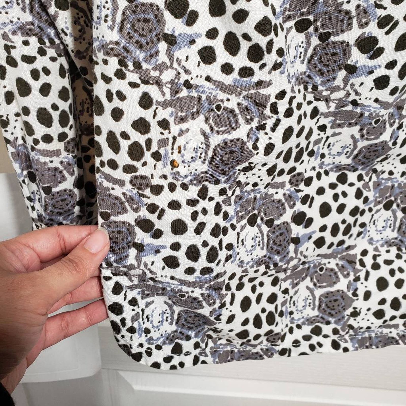 Other Animal Print Block Print Button Up Shirt Mens Small White Size US S / EU 44-46 / 1 - 14 Thumbnail