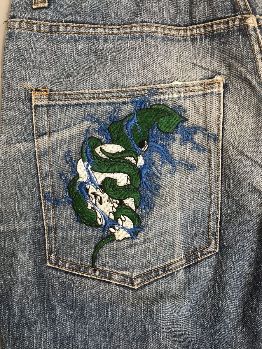 Ed Hardy × Vintage Vintage Ed hardy embroidered denim Size US 34 / EU 50 - 10 Thumbnail