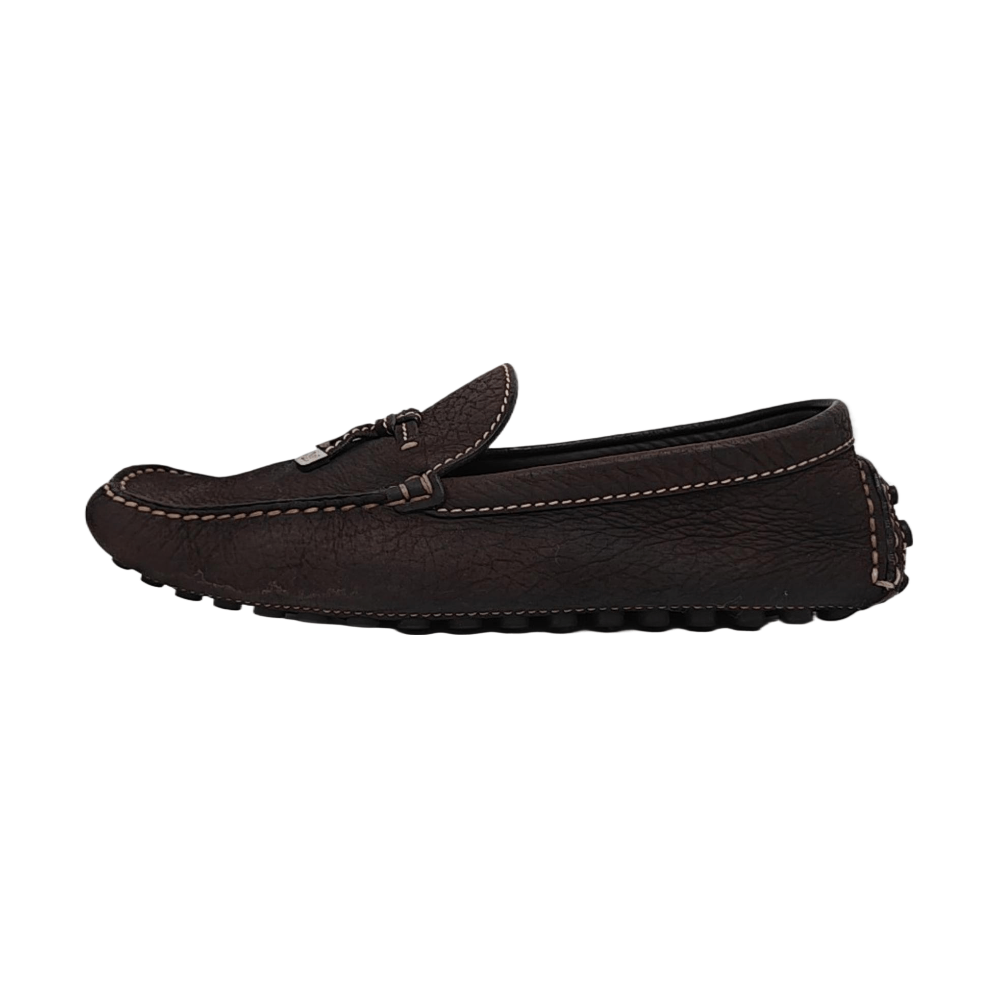 Louis Vuitton Louis Vuitton Brown Pebbled Leather Drivers 8.5 Size US 9.5 / EU 42-43 - 1 Thumbnail