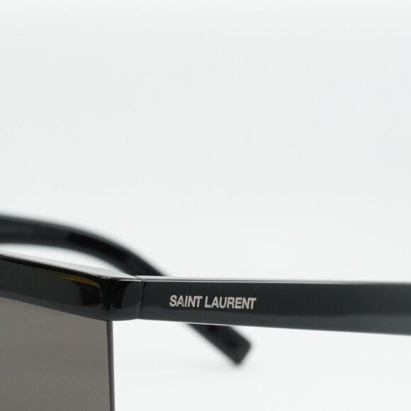 Saint Laurent Paris Saint Laurent SL537 PALACE 001 Sunglasses Black Shield Frame Size ONE SIZE - 6 Thumbnail