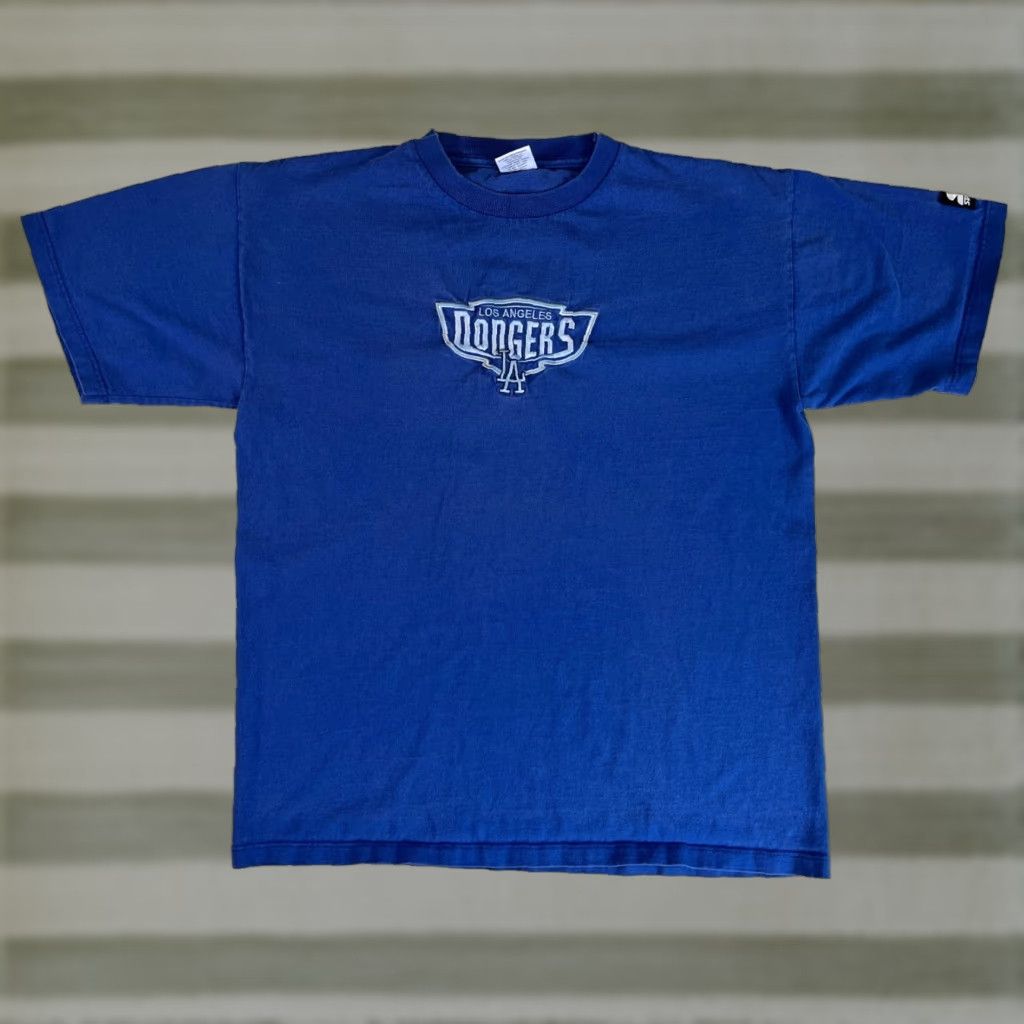 Starter VINTAGE Starter Los Angeles Dodgers MLB T-Shirt Embroidered Made in USA Sz M Blue Men Size US M / EU 48-50 / 2 - 1 Thumbnail