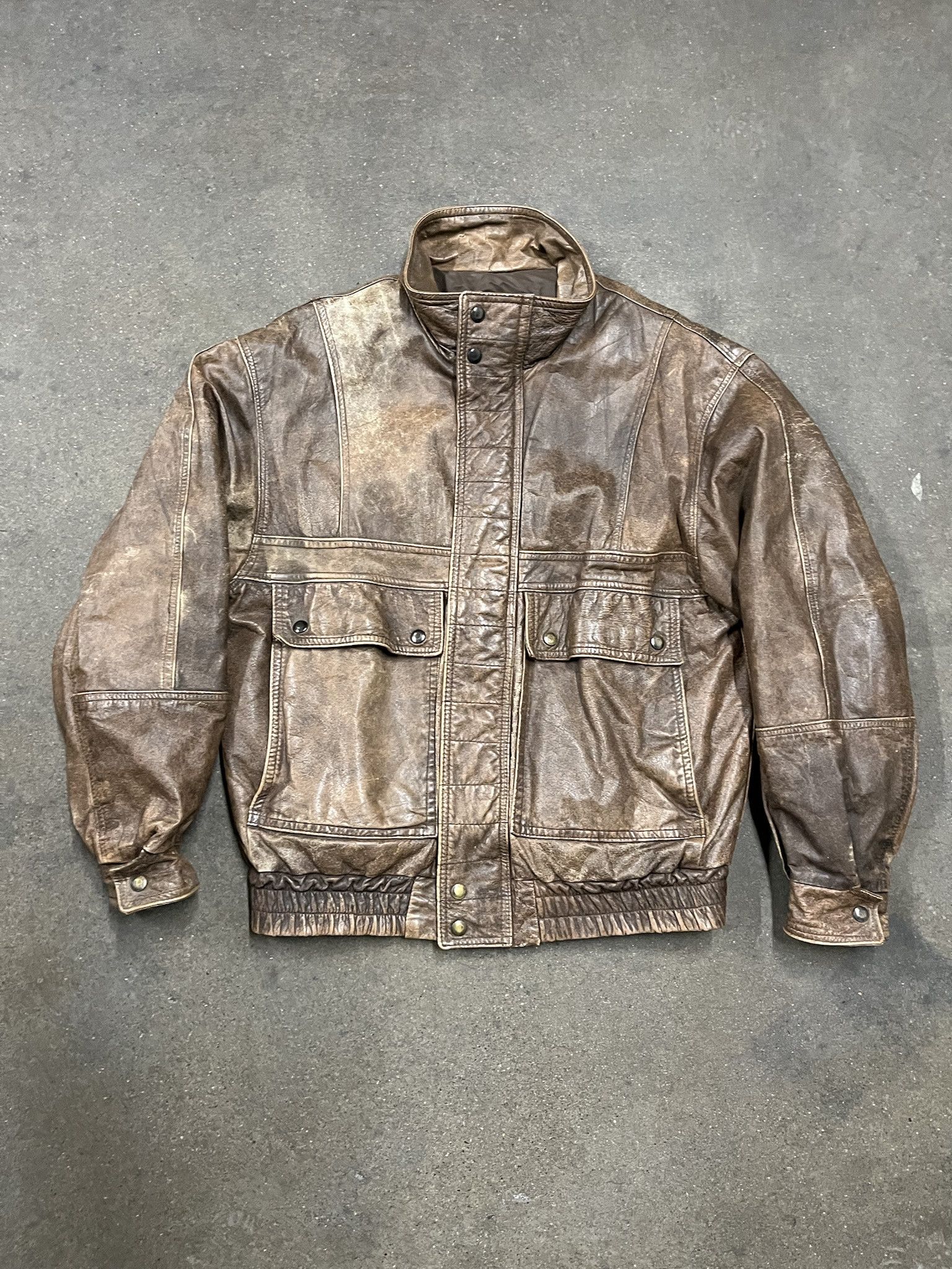 Leather × Vintage Vintage 1980s Brown Leather Jacket Size M Size US L / EU 52-54 / 3 - 1 Thumbnail