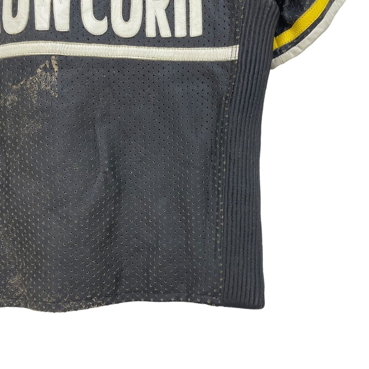 Japanese Brand Black Running Racing Yellowcorn GenuineLeather Short Sleeve Size US L / EU 52-54 / 3 - 10 Thumbnail