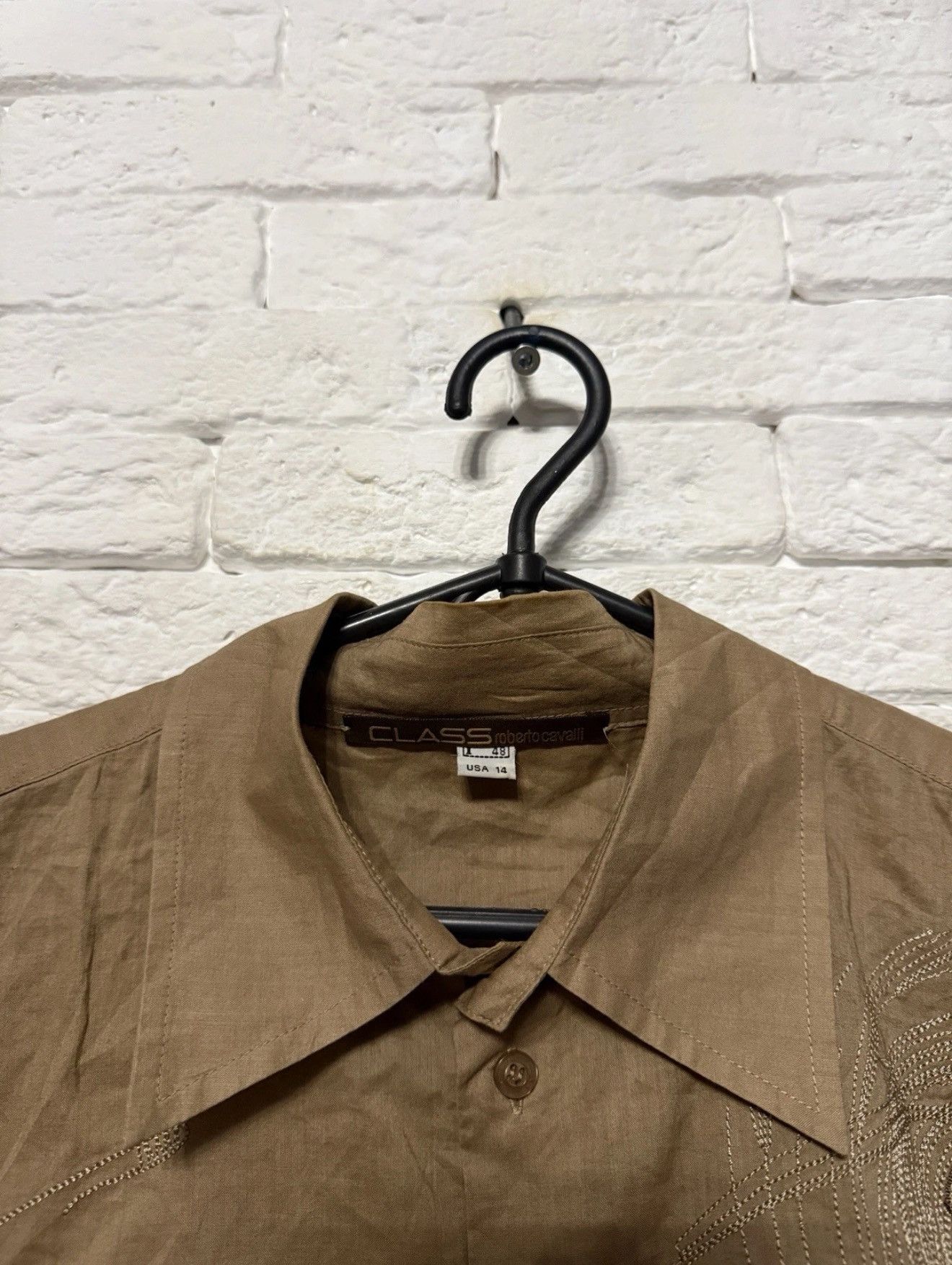 Cavalli Class Vintage Class Roberto Cavalli Shirt Huge Logo Chameleon Y2K Size US L / EU 52-54 / 3 - 4 Thumbnail