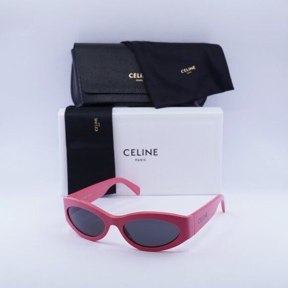 Celine Celine CL40288I MONOCHROMS 74A Sunglasses Shiny Pink Cat Eye Size ONE SIZE - 10 Thumbnail