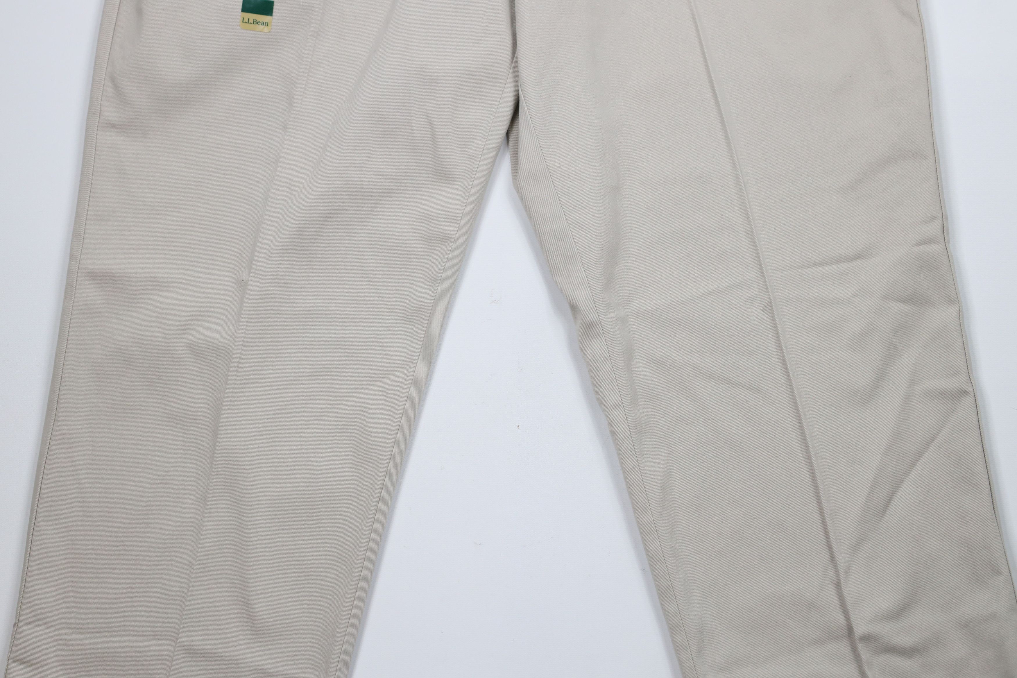 L.L. Bean × Vintage Deadstock Vintage LL Bean Chino Pants Trousers Stone Cotton Size US 42 / EU 58 - 3 Thumbnail
