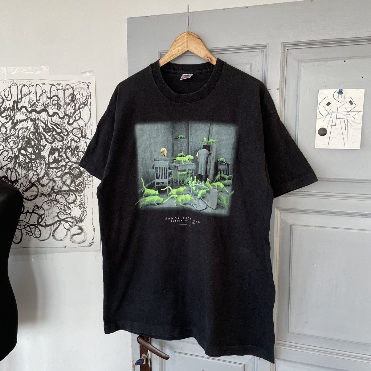 Vintage　Tシャツ　９０ｓ　SANDY SKOGLUND　1994年製Ｌ Art × Arts & Science × Vintage 🔥🔥 Rare Vintage 90s Sandy