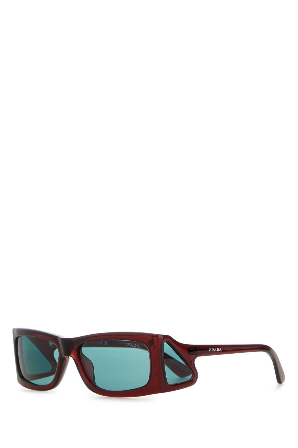 Prada Burgundy Acetate Opr B03s Sunglasses Size ONE SIZE - 1 Thumbnail