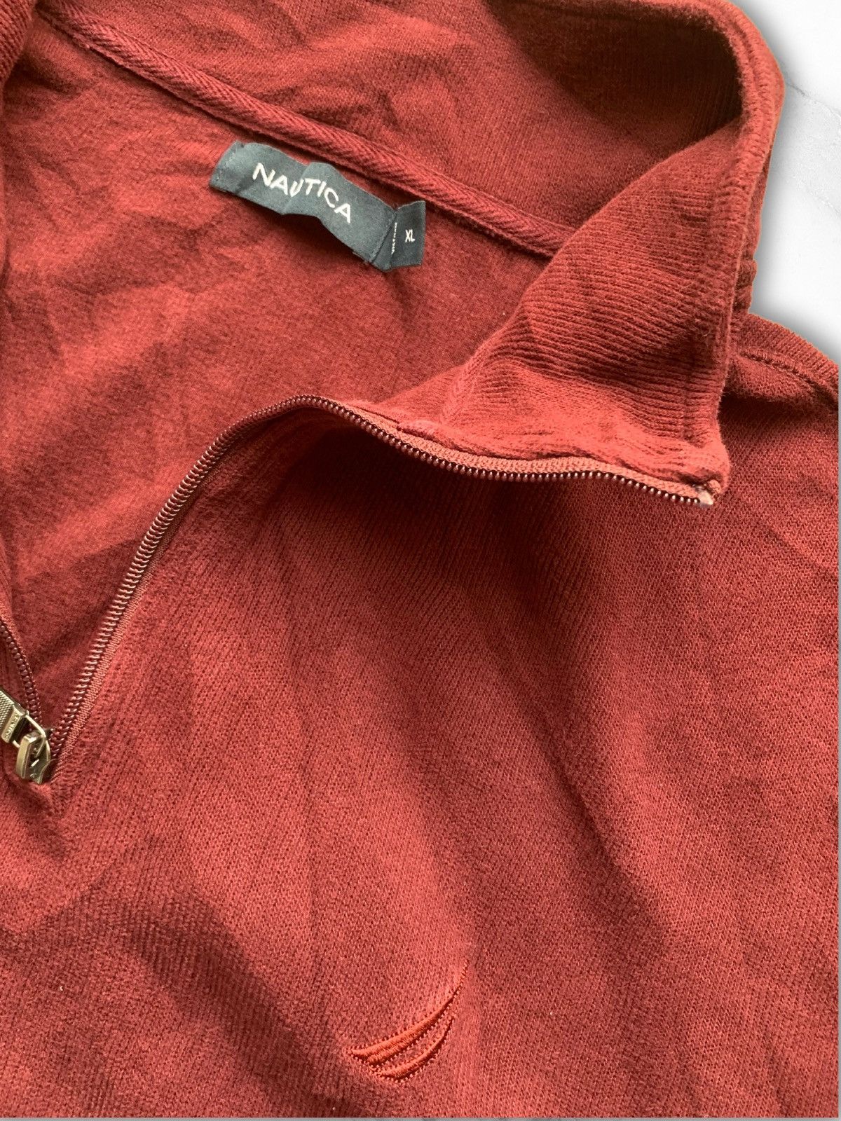 Nautica × Vintage Nautica Half Zip Sweater Size US XL / EU 56 / 4 - 4 Thumbnail