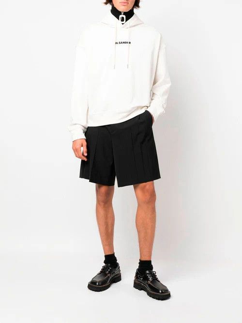 Jil Sander o1mt1gz0824 Logo Sweatshirt Hoodie in Natural Size M / US 6-8 / IT 42-44 - 2 Thumbnail