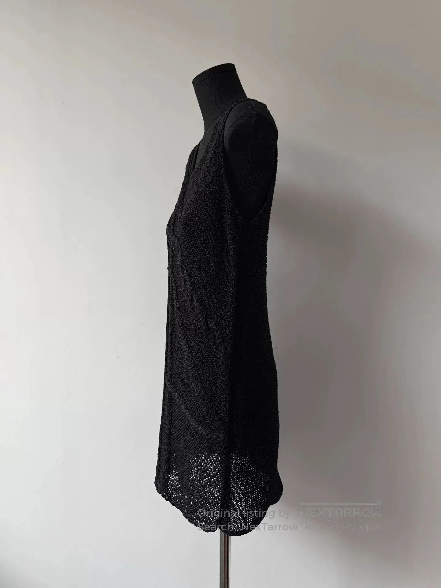Y's asymmetrical black cotton sleeveless dress. Size M / US 6-8 / IT 42-44 - 5 Thumbnail
