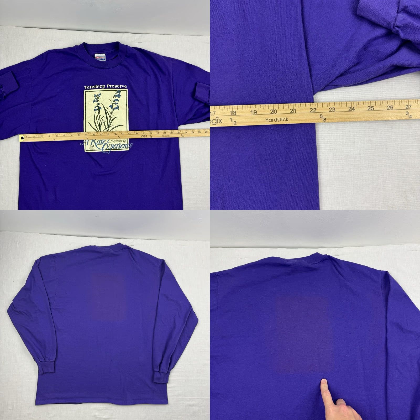 Hanes Vintage, Yes, Vintage Plant Nature T Shirt Adult XL Purple Tensleep Preserve Flower 90s Size US XL / EU 56 / 4 - 8 Thumbnail