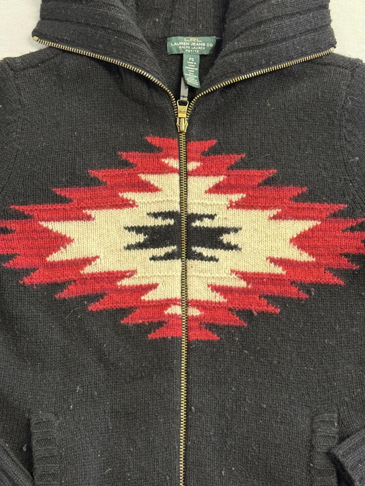 Polo Ralph Lauren LRL Aztec Lauren Jeans Co Ralph Lauren Petite Zip Up - PS Size US XS / EU 42 / 0 - 3 Thumbnail