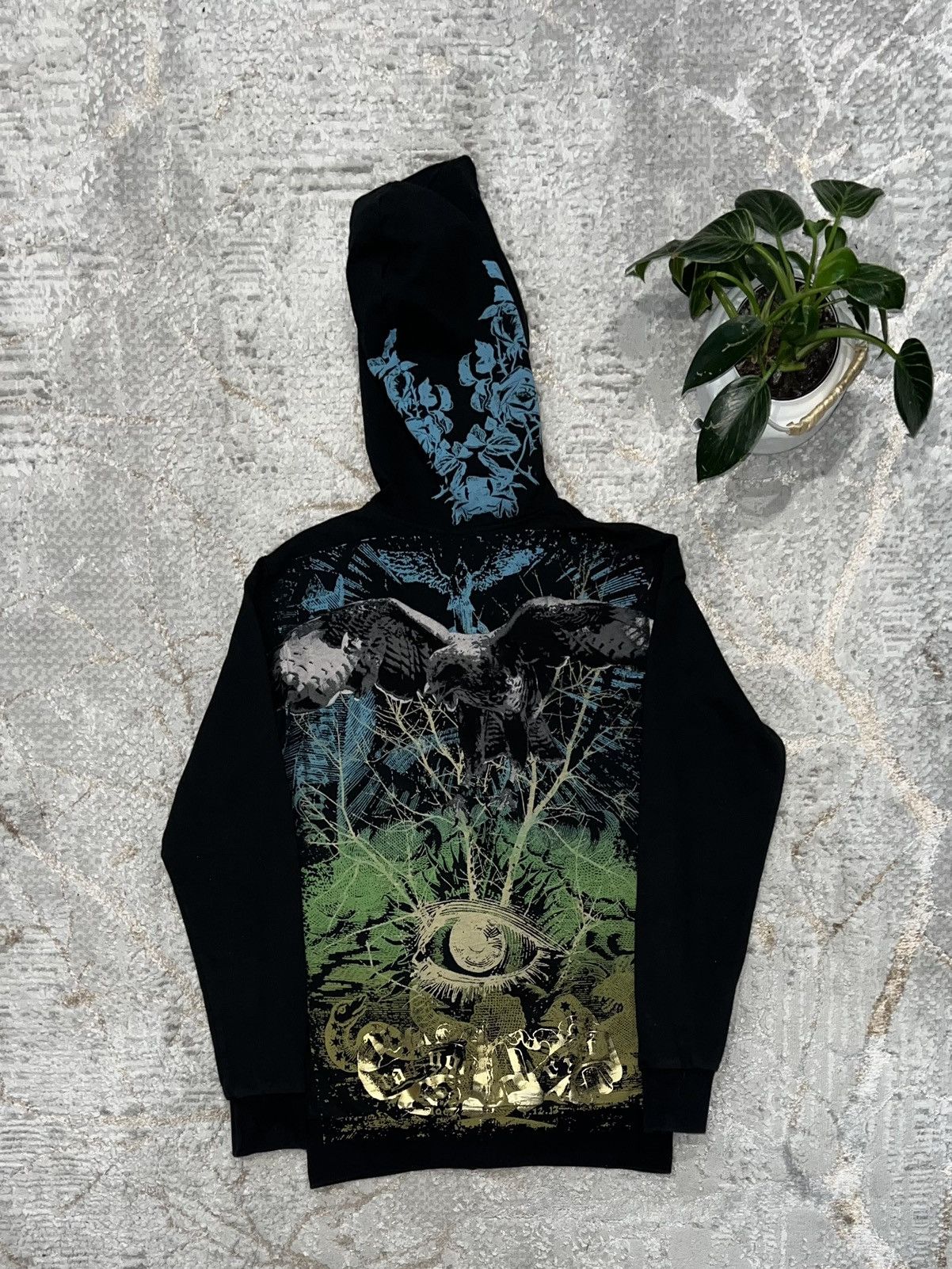Ed Hardy × Vintage VINTAGE Y2K ED HARDY STYLE AFFLICTION SKULL ZIP HOODIE Size US S / EU 44-46 / 1 - 2 Thumbnail