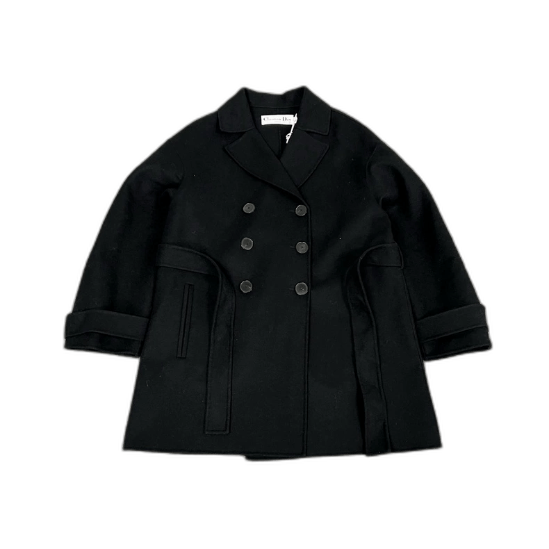 Dior Dior Black Double-Breasted Coat Size US S / EU 44-46 / 1 - 1 Thumbnail