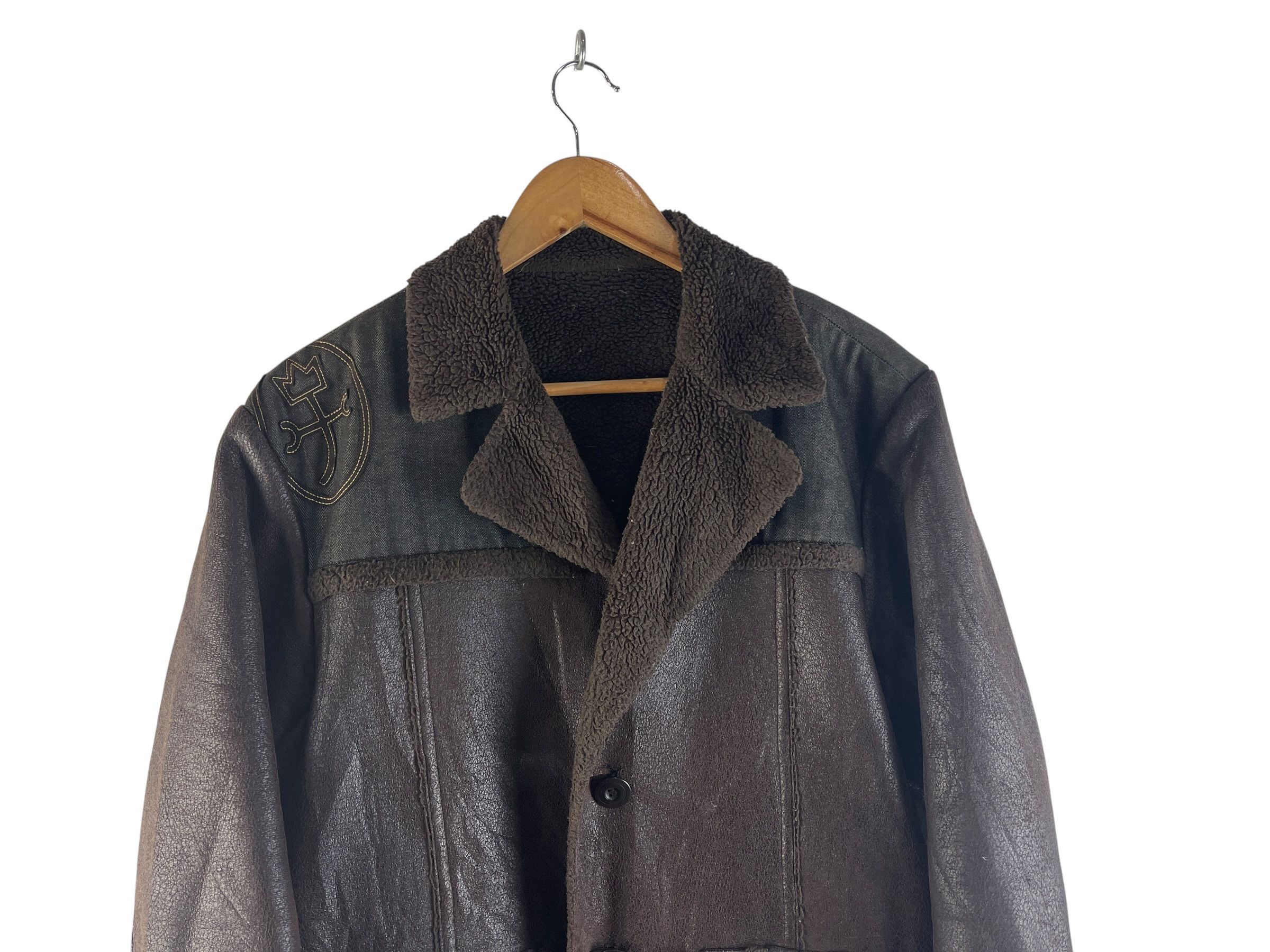 Jean Charles De Castelbajac Vintage Castelbajac Sport Faux Shearling Leather Coat Jacket Size US L / EU 52-54 / 3 - 9 Thumbnail