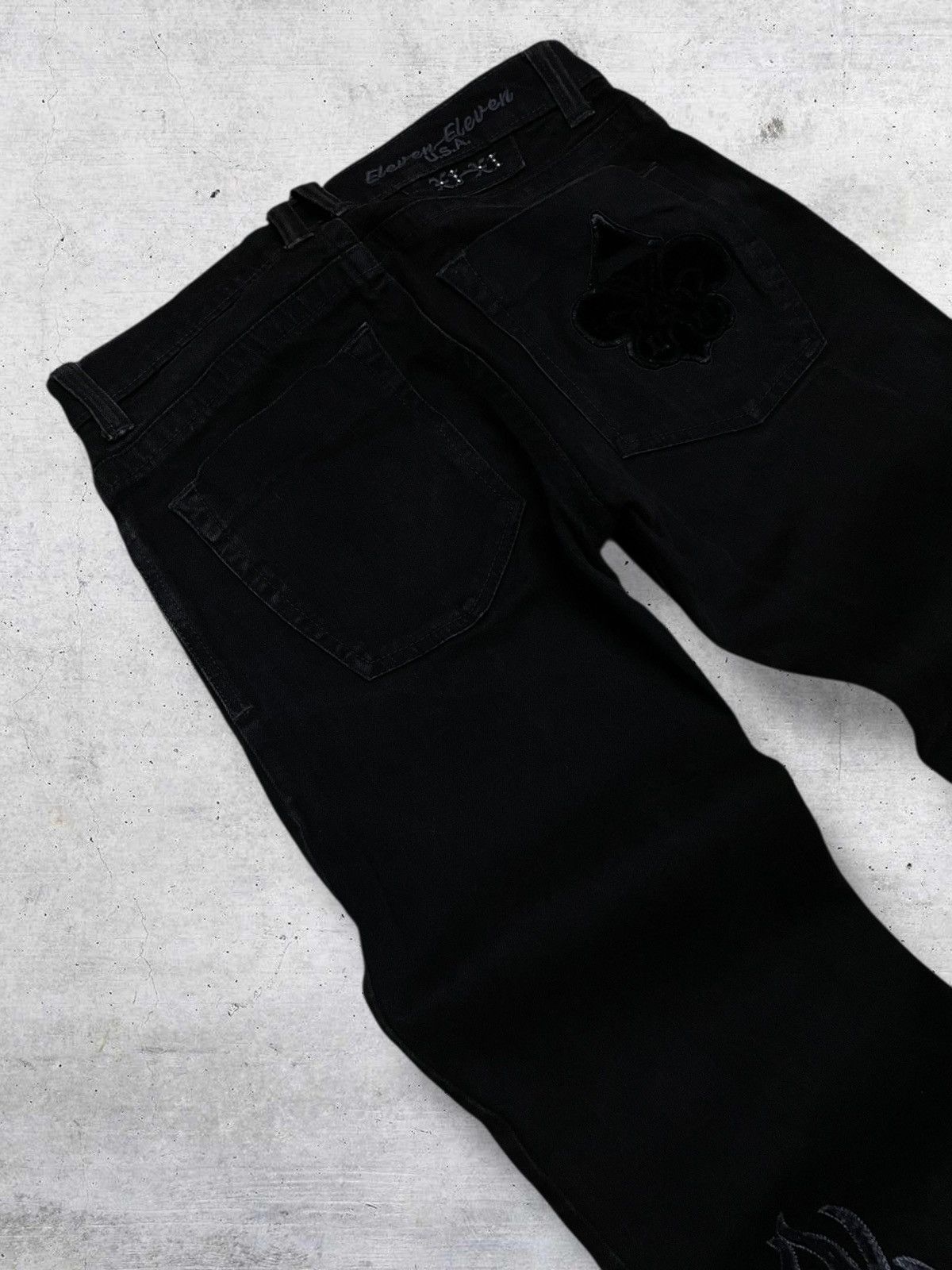 Japanese Brand VINTAGE 11 11 MADE IN USA OG TRIBAL TATTOO SUEDE DENIM 90S Size US 30 / EU 46 - 14 Thumbnail