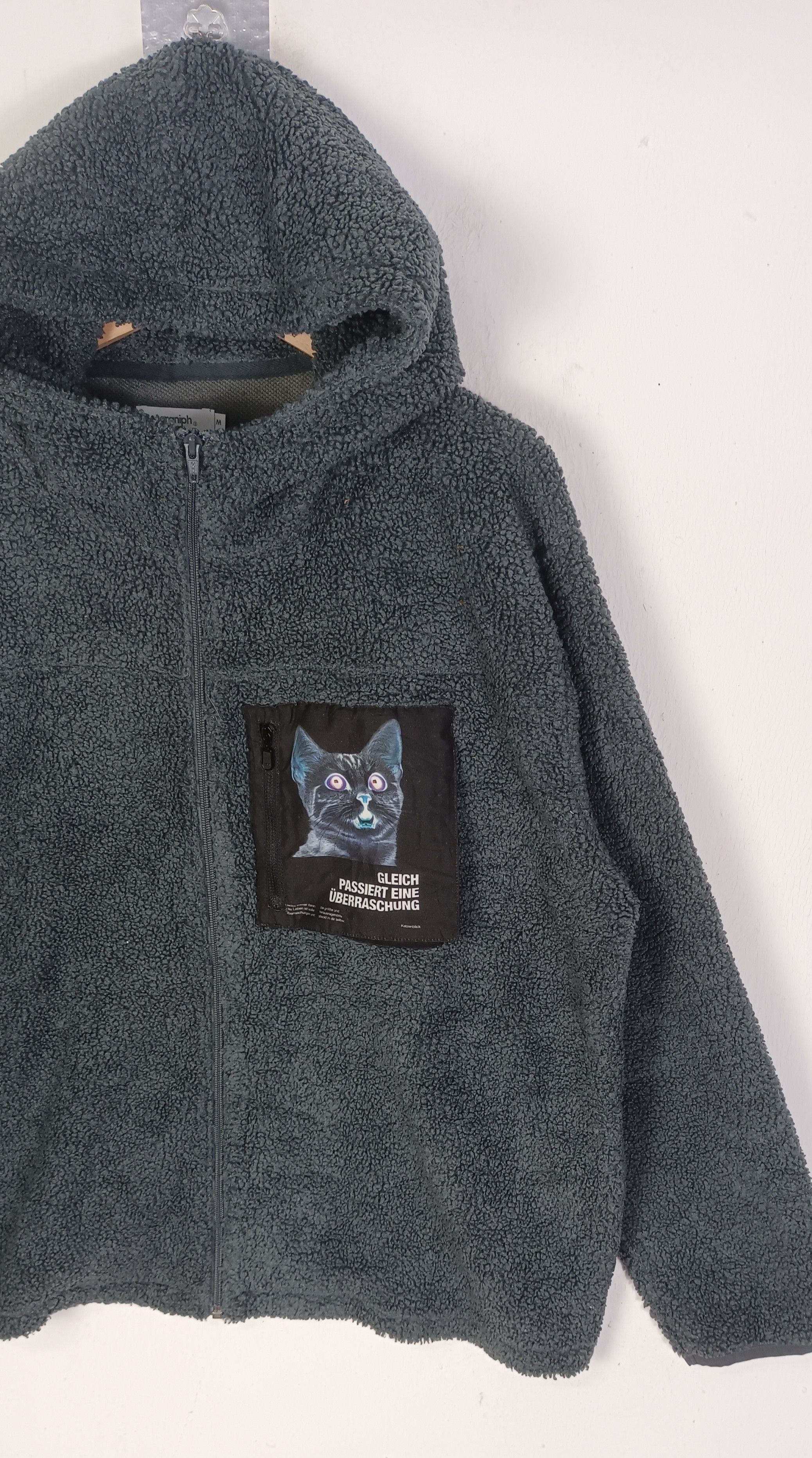 Japanese Brand Graniph Deployment Of Shock Boa Fleece Zip Hoodie(CAT) Size US XL / EU 56 / 4 - 5 Thumbnail