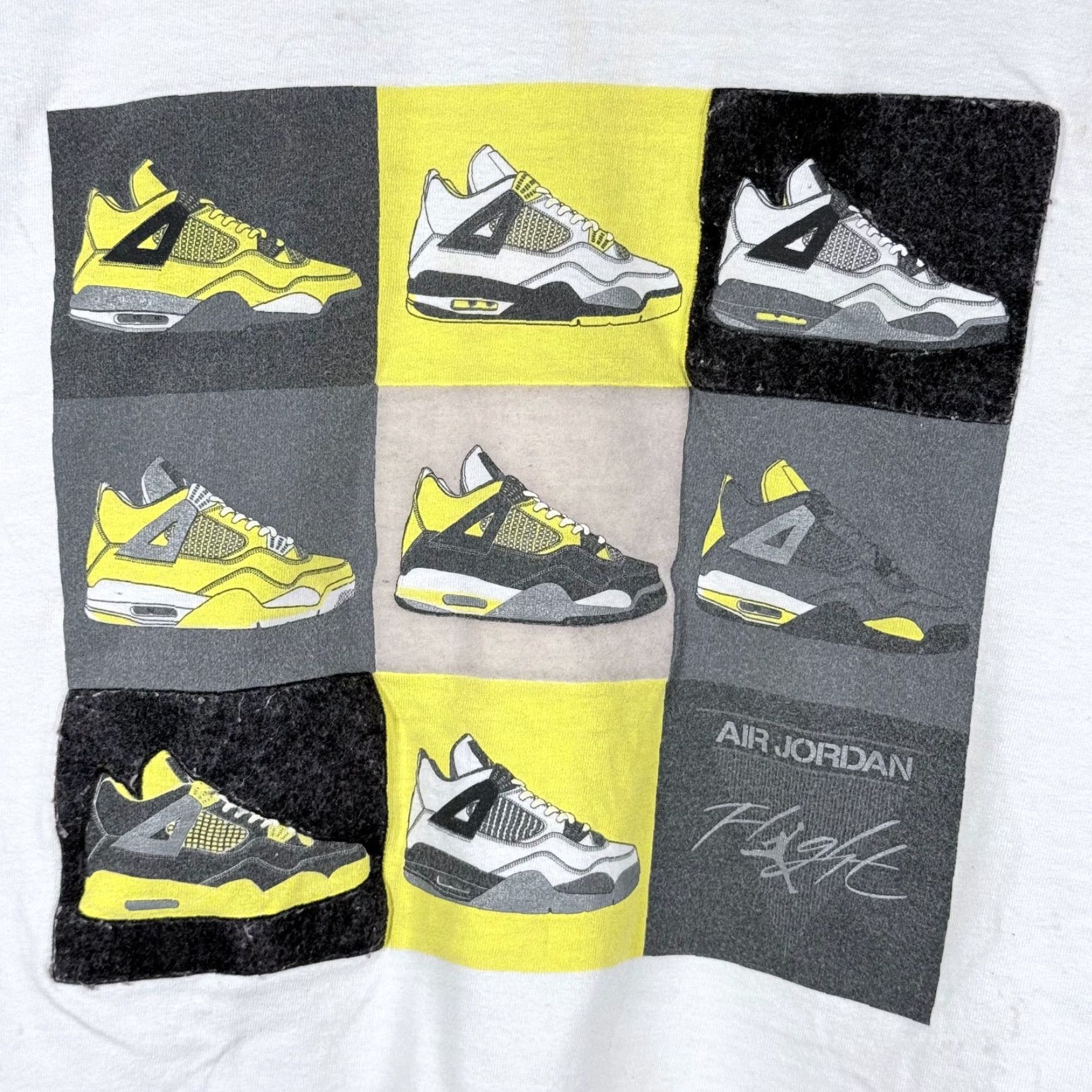 Jordan Brand Air Jordan Retro 4 Lightning T-Shirt White Men XL Size US XL / EU 56 / 4 - 3 Thumbnail