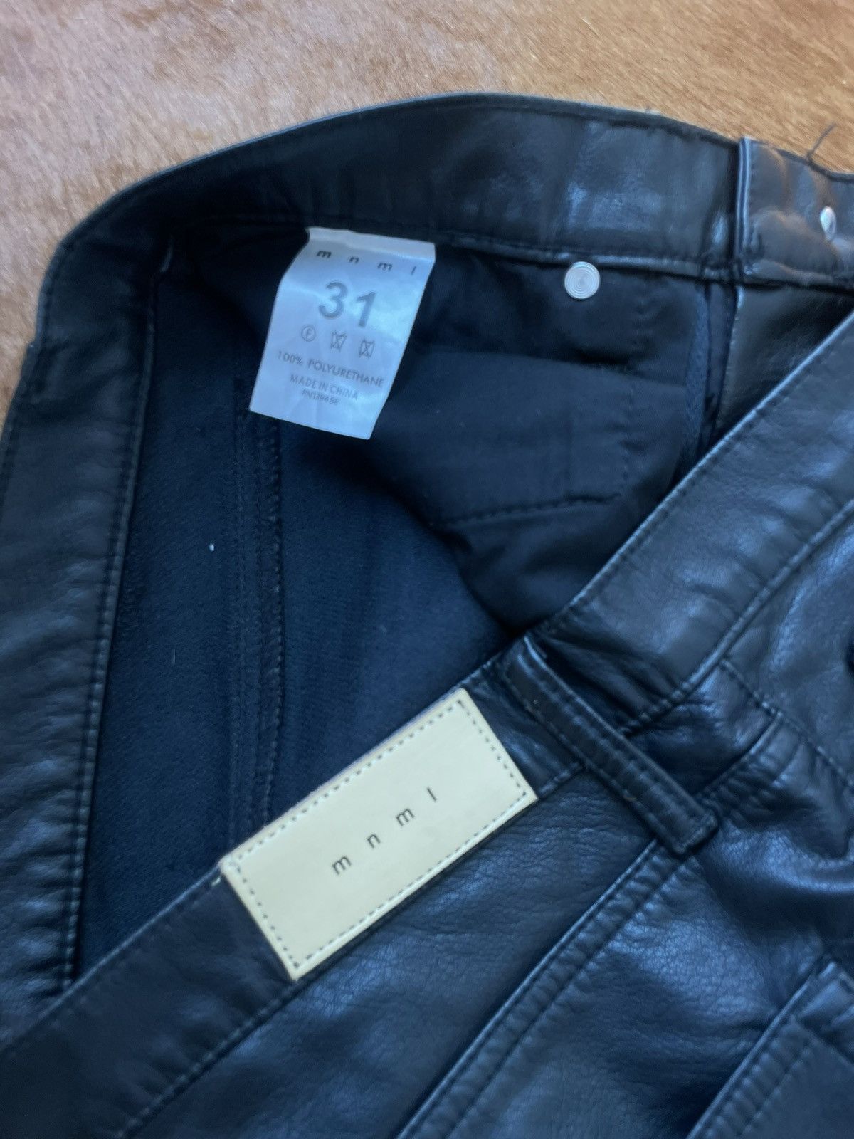 MNML Leather Pants w zippers on the buttom Size US 31 - 3 Thumbnail