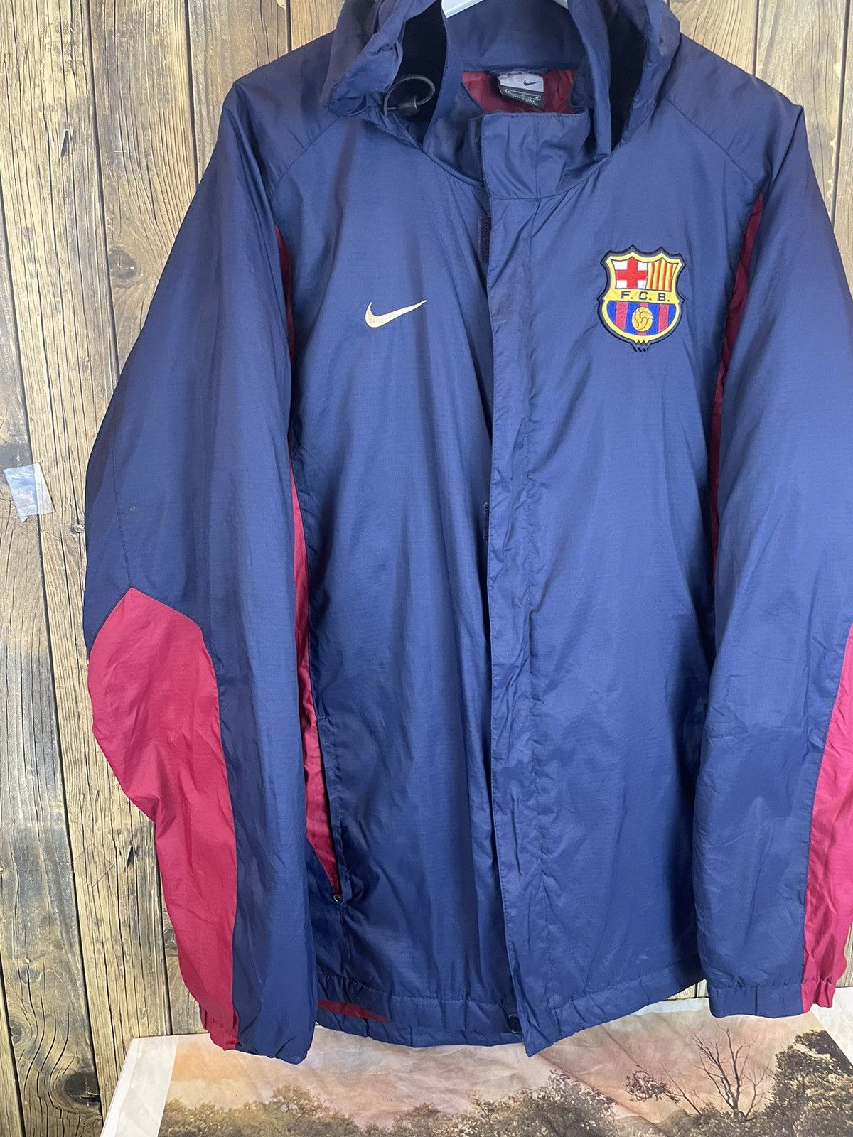 Nike × Vintage ❤️Barca nike vintage jacket hoodie❤️ Size US M / EU 48-50 / 2 - 3 Thumbnail
