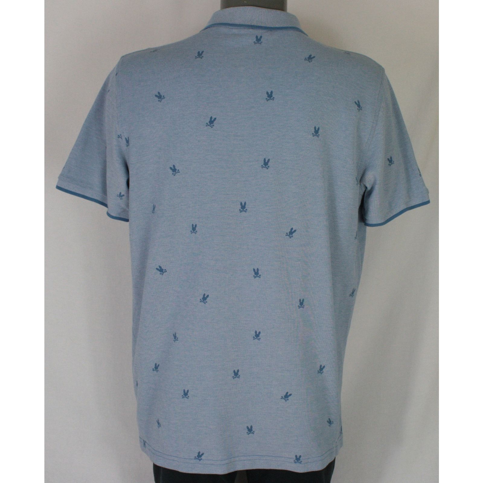 Psycho Bunny Psycho Bunny All Over Print Polo Shirt Blue Tail Crest 6 Size US L / EU 52-54 / 3 - 5 Thumbnail
