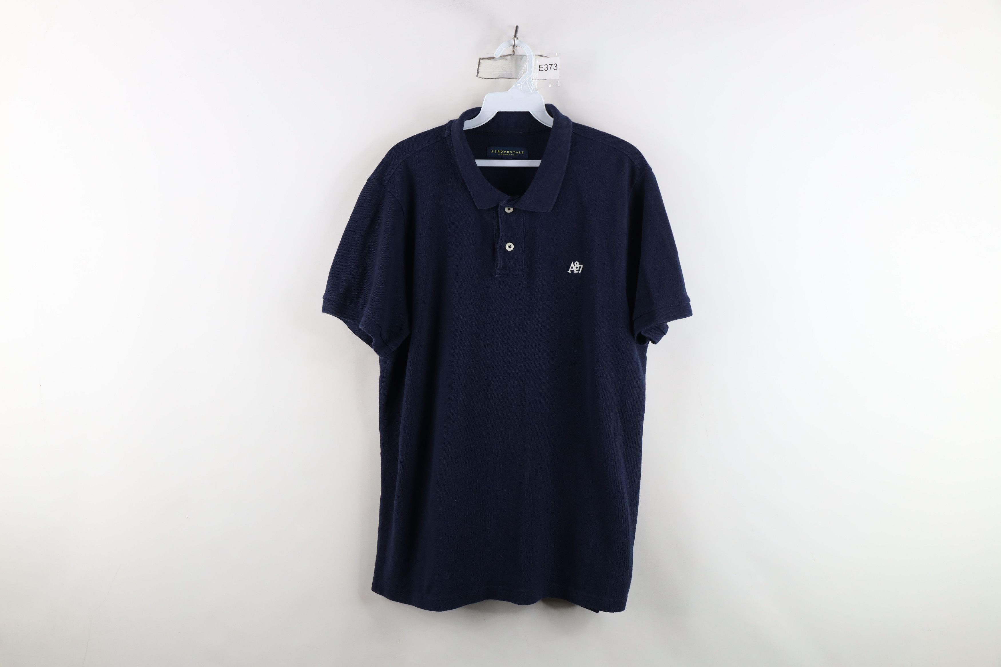 Aeropostale Vintage Y2K Aeropostale Knit Golf Polo Shirt Navy Blue Size US L / EU 52-54 / 3 - 1 Thumbnail