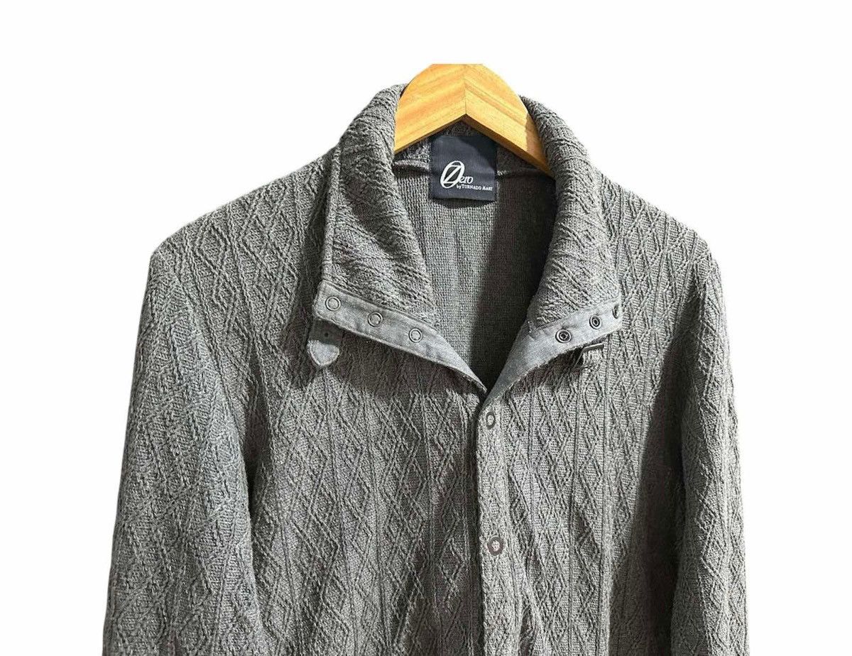 If Six Was Nine × Japanese Brand × Tornado Mart 🔥Y2K Archived Tornado Mart Cable Knit Snap Button Belt Shirt Size US L / EU 52-54 / 3 - 9 Thumbnail