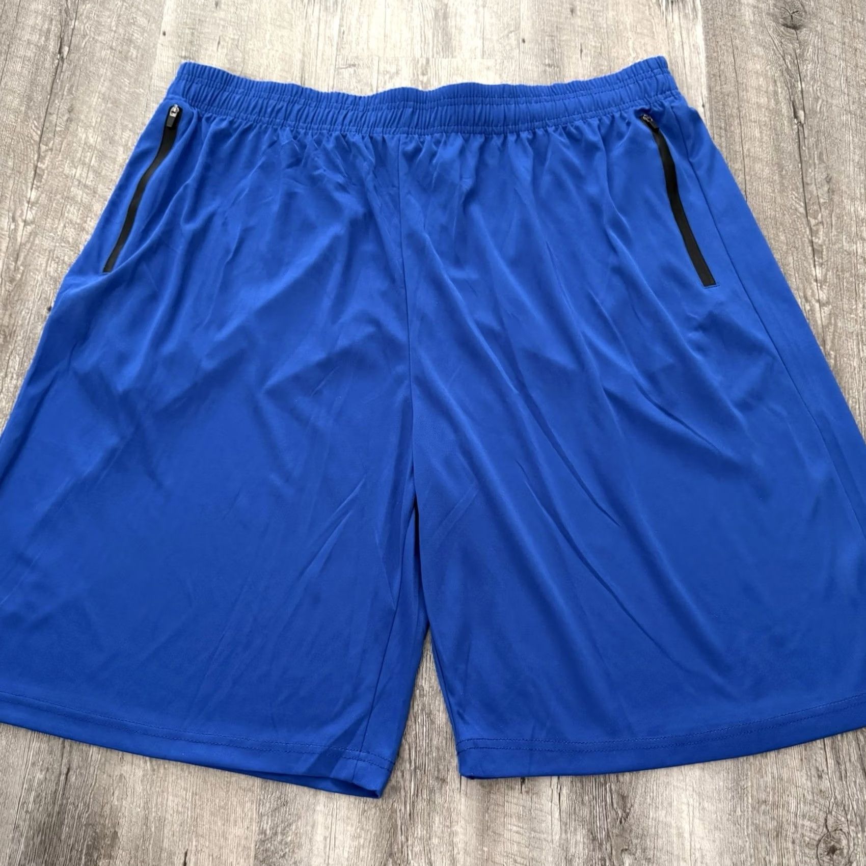 Vintage Mens 3XL Blue ULTRA PERFORMANCE Shorts Athletic Activewear Zip Pockets Elastic Size US 39 - 6 Thumbnail