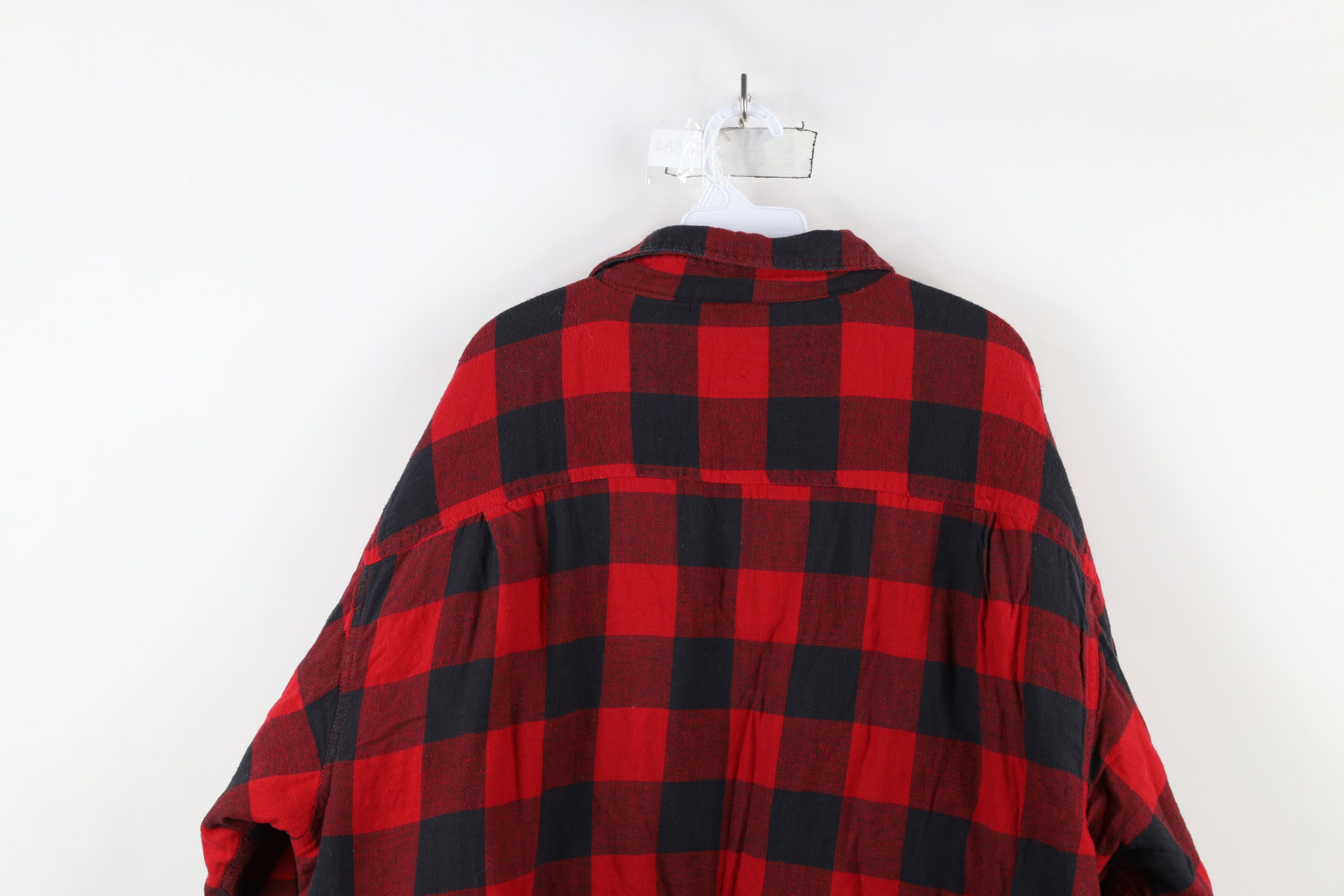 Vintage Vintage 90s Streetwear Flannel Button Shirt Jacket Plaid Size US XXL / EU 58 / 5 - 10 Thumbnail
