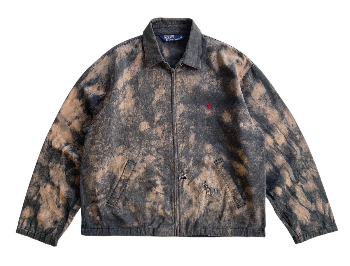 Polo Ralph Lauren Vintage 90s Polo RL Blouson Distressed Tie Dye Jacket Size US M / EU 48-50 / 2 - 2 Thumbnail