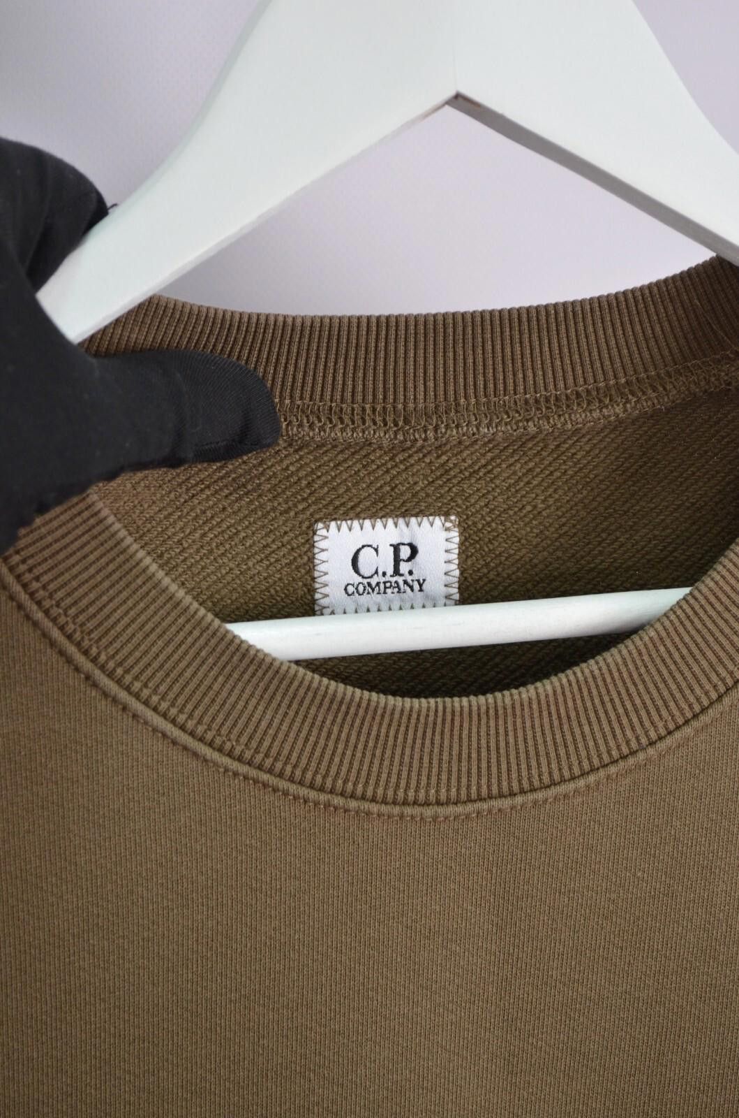 C.P. Company C.P. Company Logo Mens Khaki Crew Neck Sweatshirt Size L Size US L / EU 52-54 / 3 - 7 Thumbnail