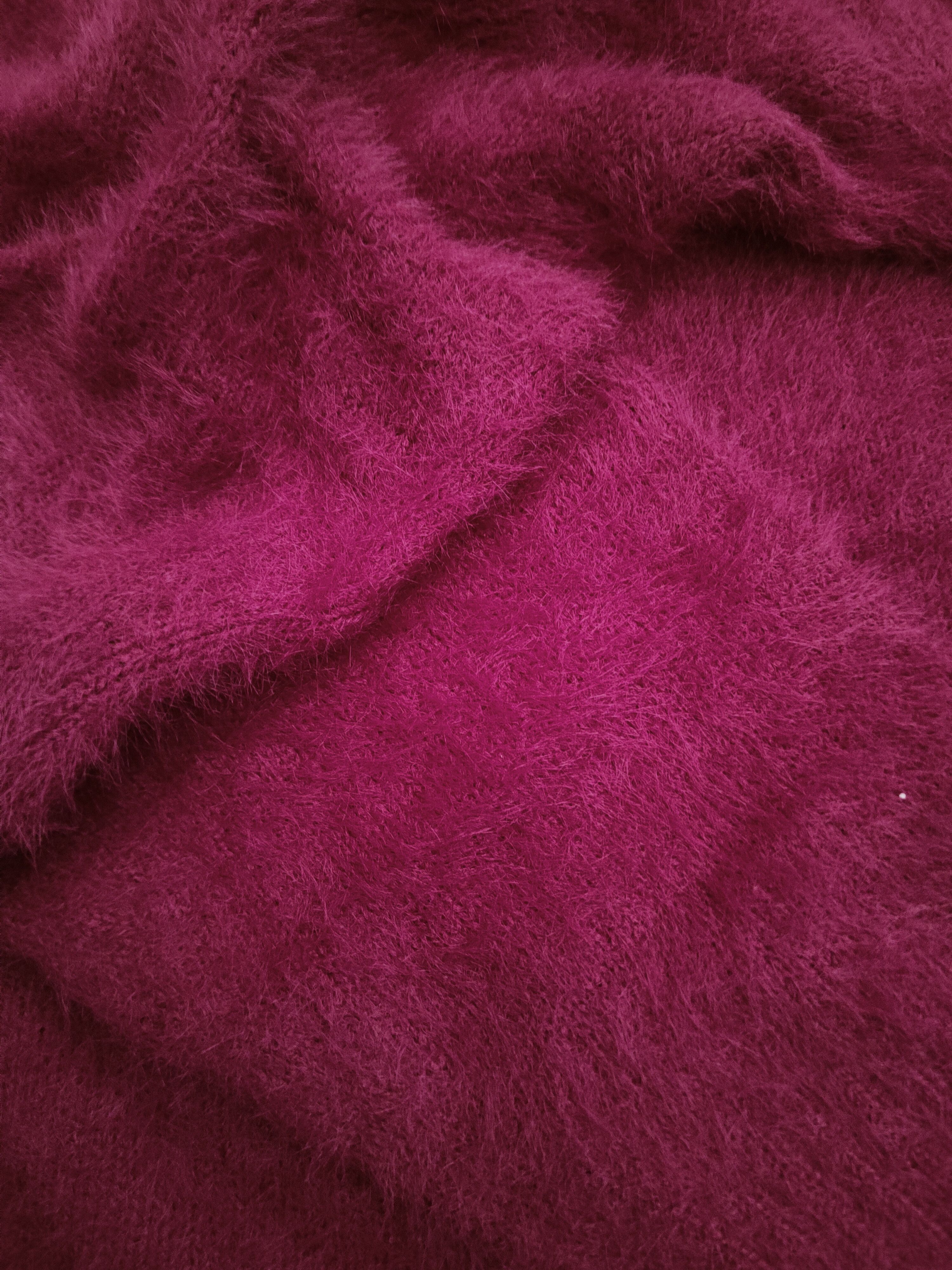 Japanese Brand DL Nano Maroon Fur Mohair shaggy Knitwear #46-536 Size S / US 4 / IT 40 - 13 Thumbnail
