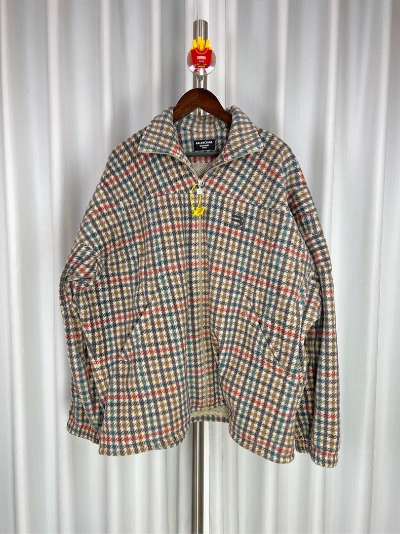 Balenciaga Balenciaga size 46 Plaid double-hook logo jacket Size US S / EU 44-46 / 1 - 1 Thumbnail