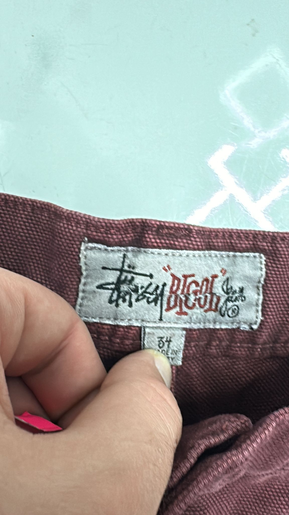Stussy × Vintage Stussy Big Ol Jean Wine Size 34 Size US 34 / EU 50 - 5 Thumbnail