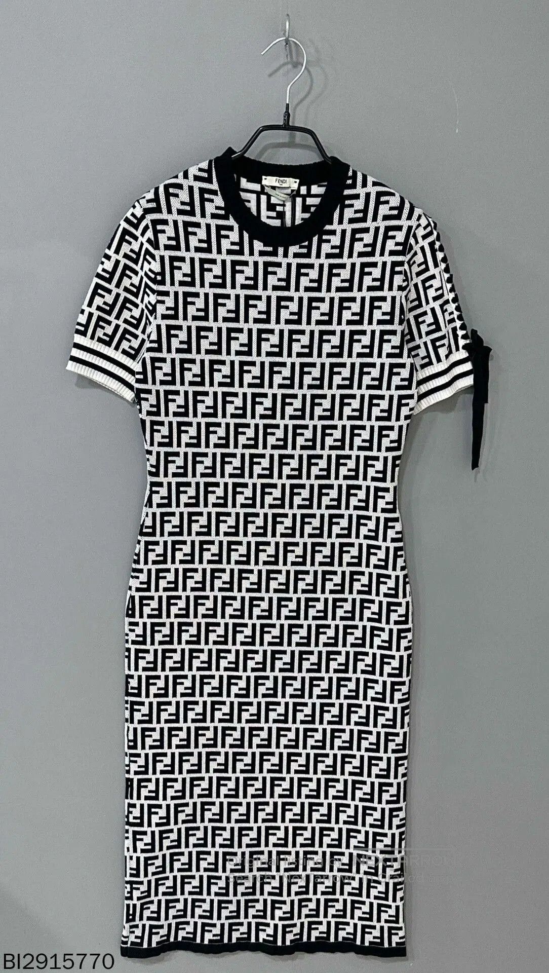 Fendi Fendi FF Monogram Black White Dress. Size US 27 - 3 Thumbnail