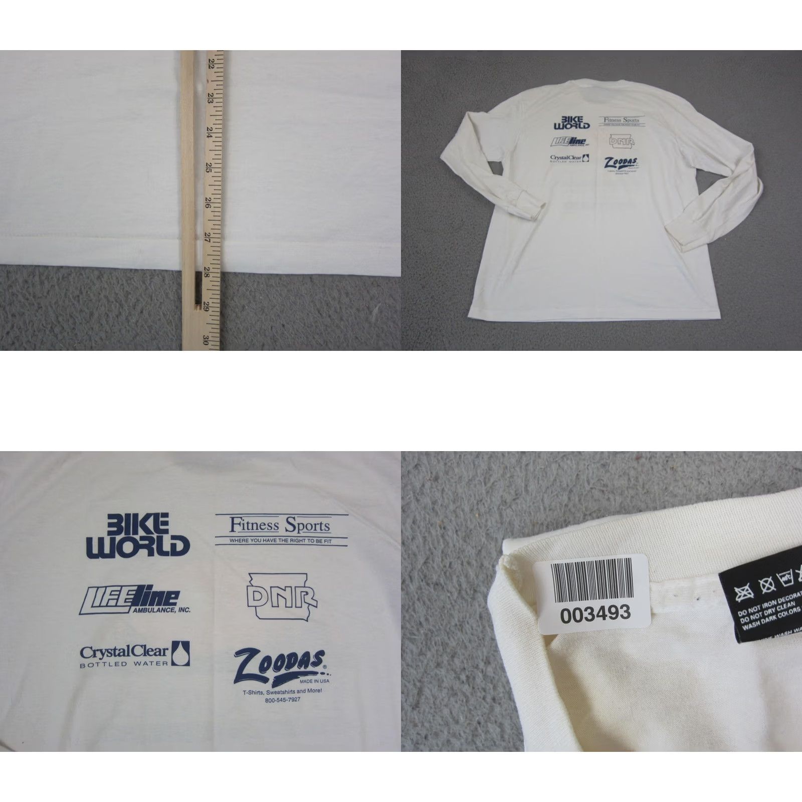 Fruit Of The Loom VINTAGE Fruit of the Loom Shirt Mens XL White 90s City Classic Logo T-Shirt Size US XL / EU 56 / 4 - 8 Thumbnail