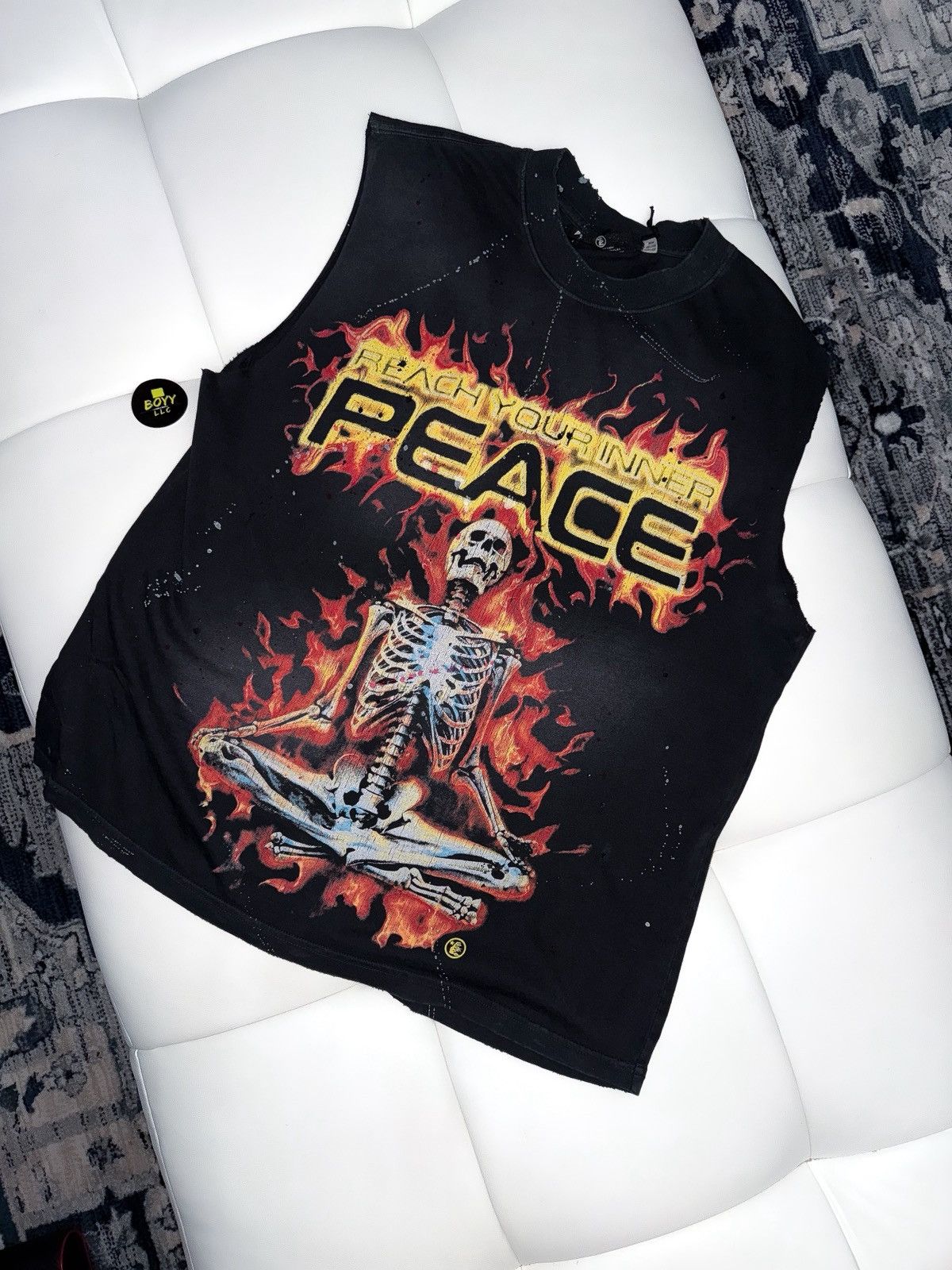 HELLSTAR Inner peace skeleton t shirt Size US M / EU 48-50 / 2 - 1 Thumbnail